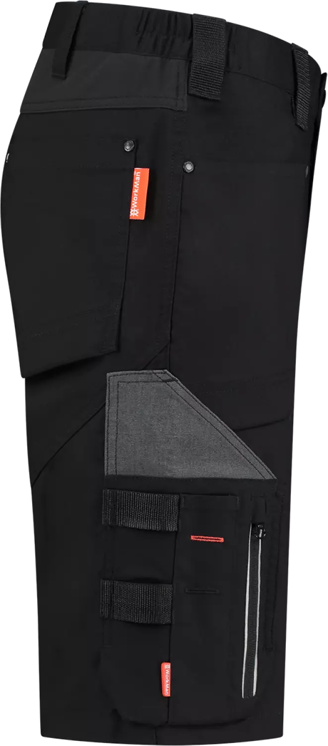 Workman 9063 STRETCH Bermuda Werkbroek P2S - Zwart - Maat 40 (26/30)-image