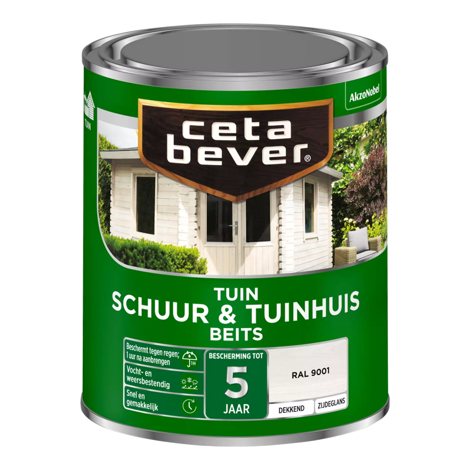 Cetabever Schuur & Tuinhuis Beits Dekkend - Crèmewit - 750ml-image