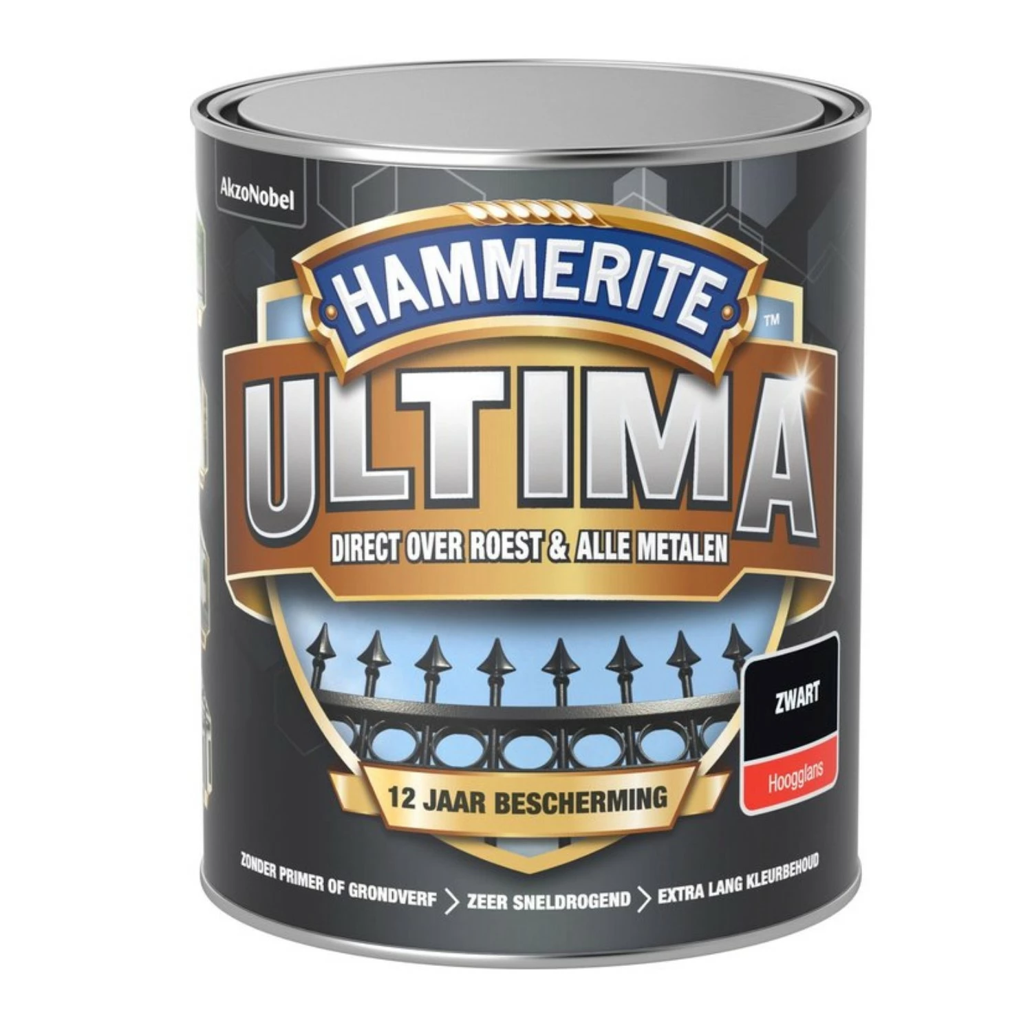 Hammerite Ultima Hoogglans - Zwart - 0,75L-image