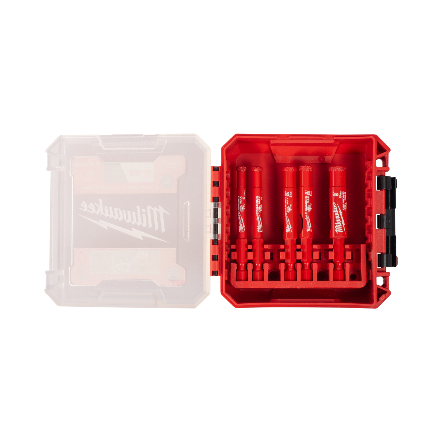 Milwaukee 4932498299 Jeu de 5 forets diamantés pour perçage à sec/humide - 1/4'' - 6 (2x), 8 (2x), 10 mm dans Packout-image