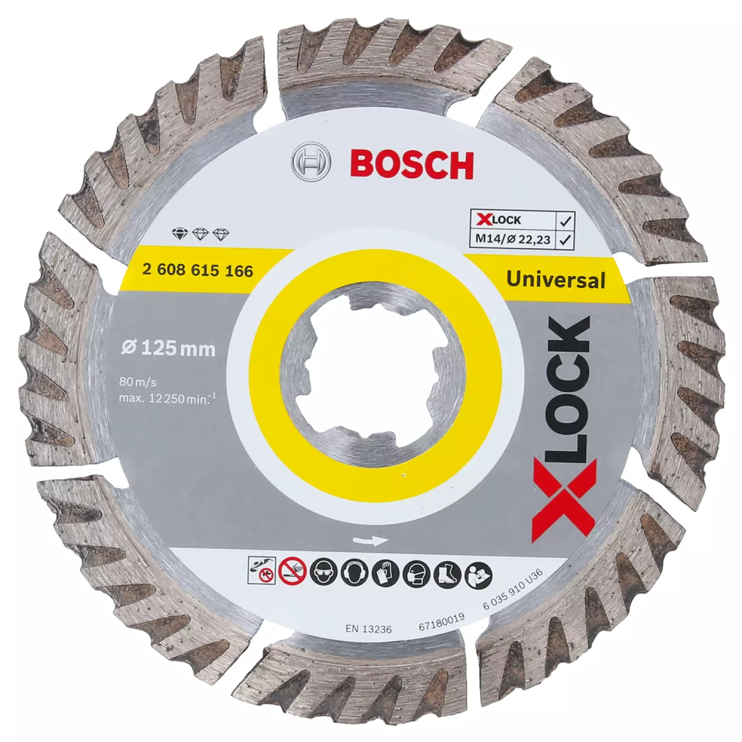 Bosch 2608615166 - X-LOCK Disque diamant Standard for Universal 125 x 22,23 x 2,0 x 10 mm-image