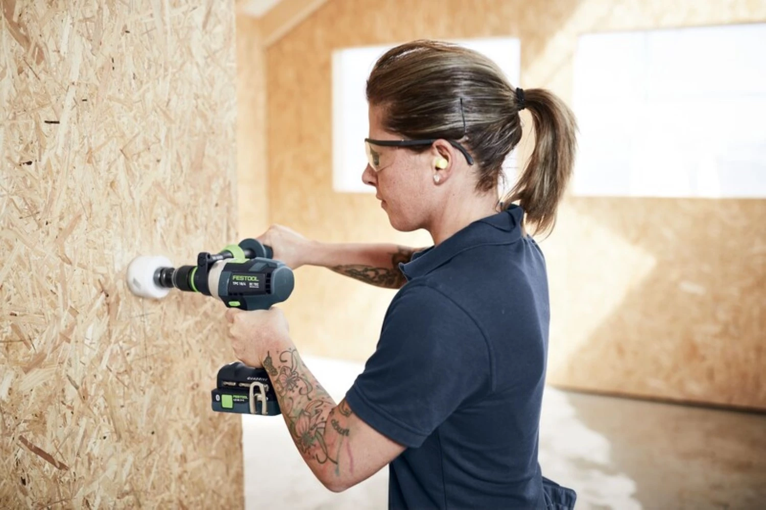 Festool TPC 18/4 I-Basic QUADRIVE Perceuse à percussion sans fil 18 V Li-Ion dans Systainer - avec batterie 5,2 Ah-image