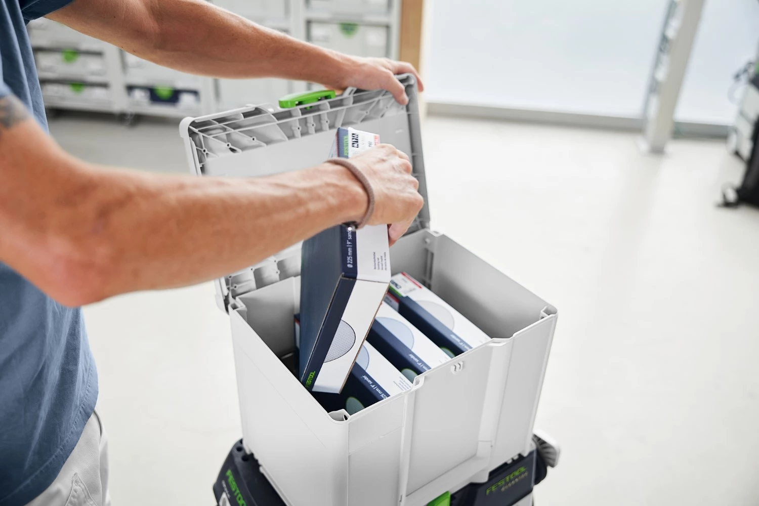 Festool SYS-STF D225 GR NET-Set matériaux de ponçage-Systainer³ Granat SYS-STF Granat Net D 225 dans systainer-image