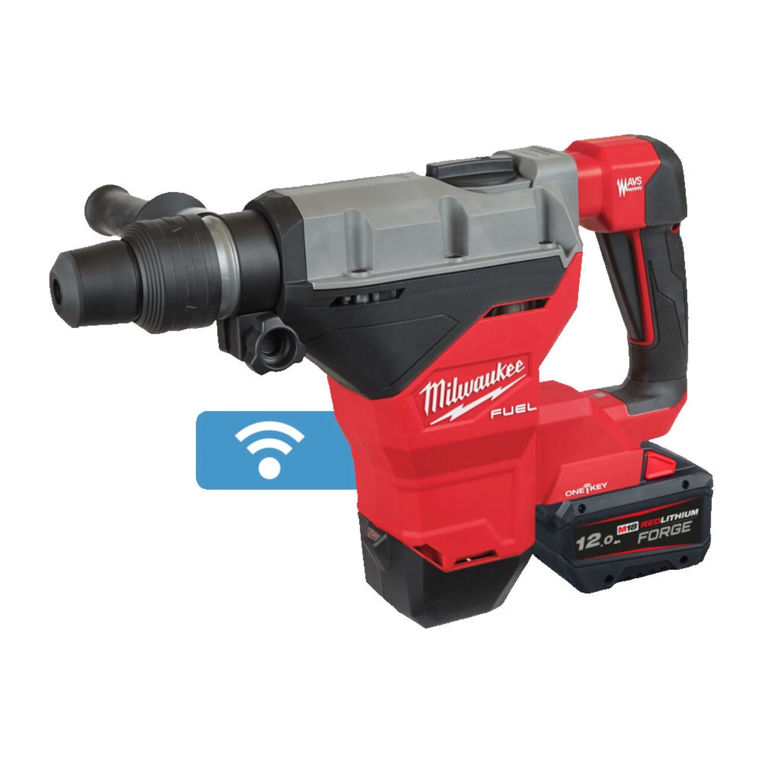 Milwaukee M18 FHM-121C 18 V Li-ion SDS-Max Marteau piqueur sans fil (1 batterie 12,0 Ah) dans un coffre - 11 J-image