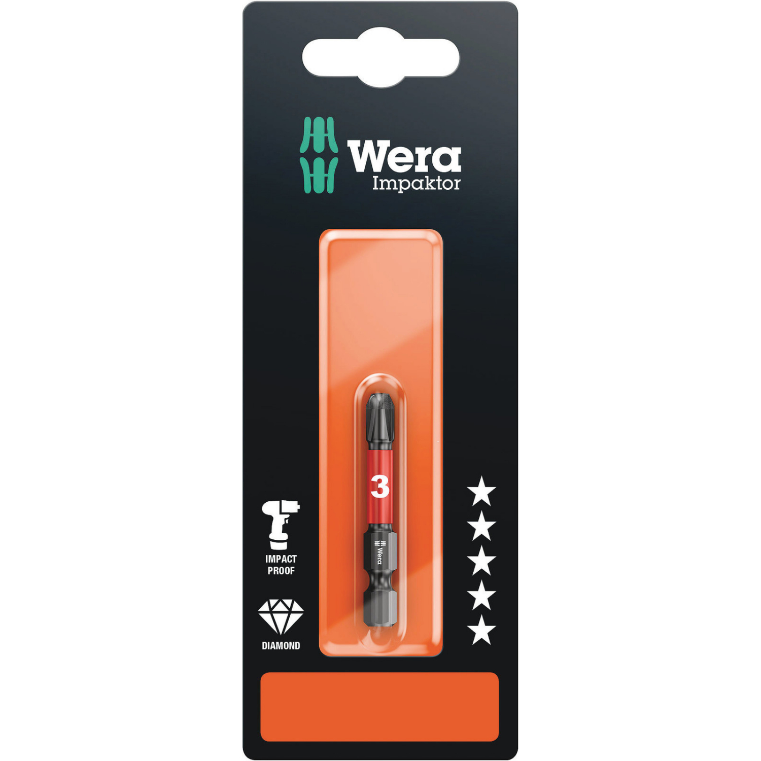 Wera 851/4 Embouts IMP DC SB Impaktor, PH 3 x 50 mm-image