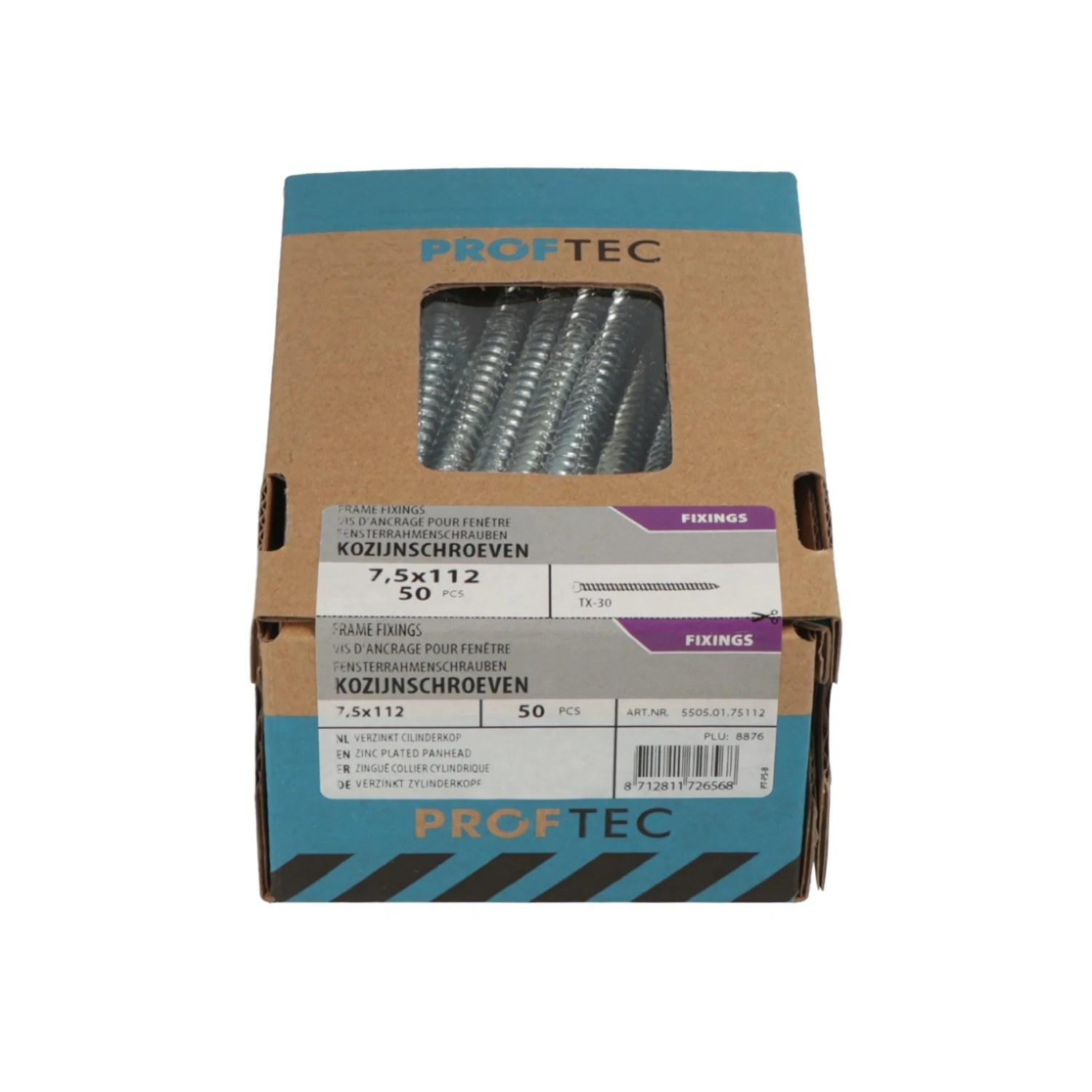 Proftec Kozijnschroef - TX-30 - 7.5x132mm - 50st
