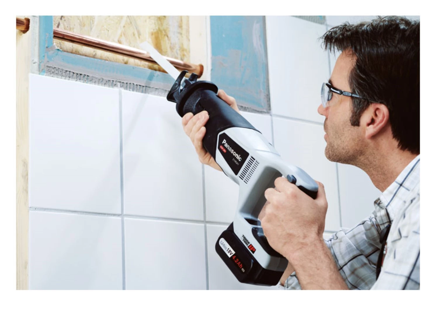 Panasonic EY45A1X 14.4V / 18V Li-Ion accu reciprozaag body - snelwissel-image