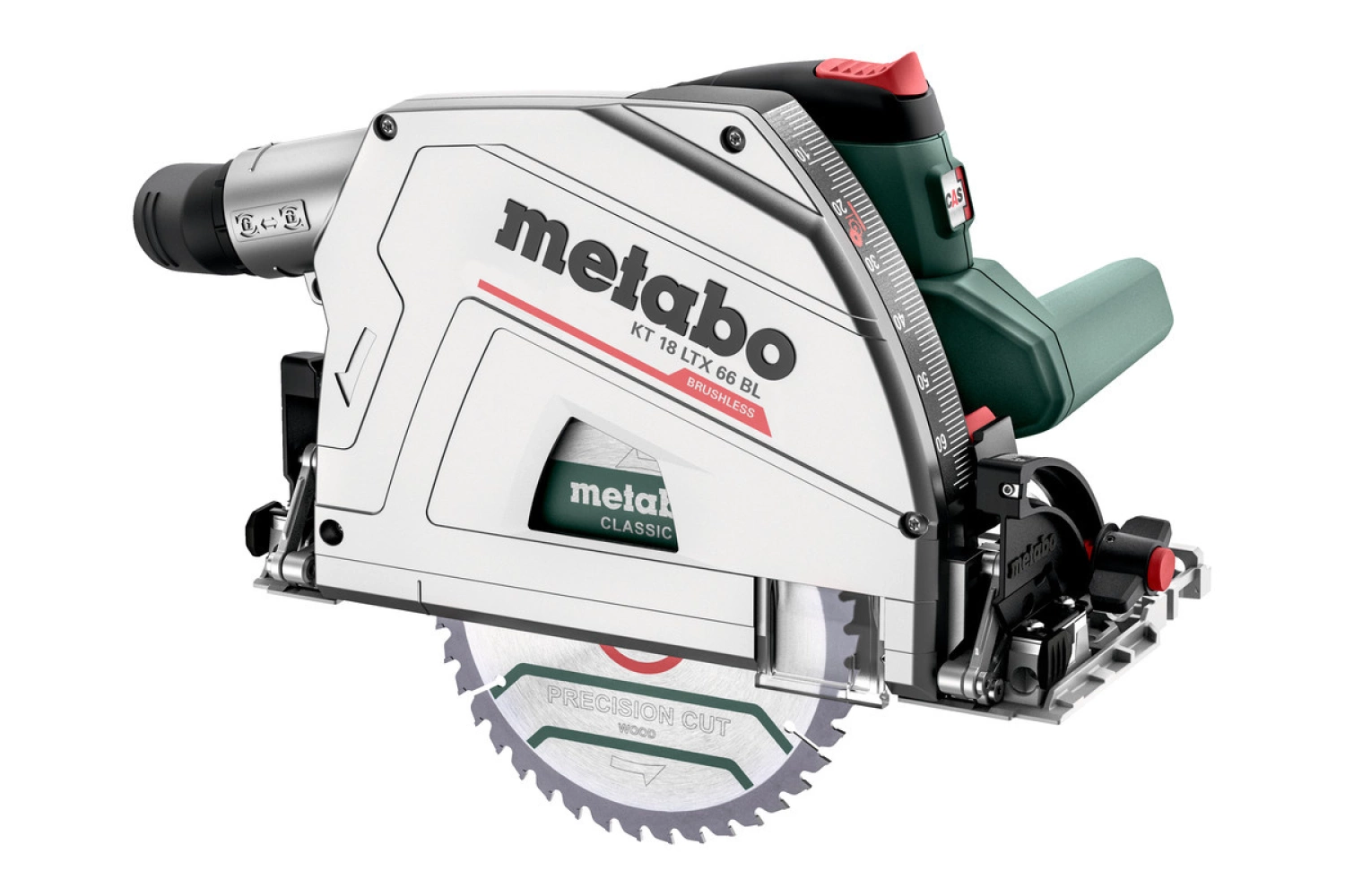 Metabo KT 18 LTX 66 BL 18V Li-ion accu invalcirkelzaag set (2x 8.0Ah accu) incl. geleiderail in MetaBox - 165 x 20mm - koolborstelloos-image