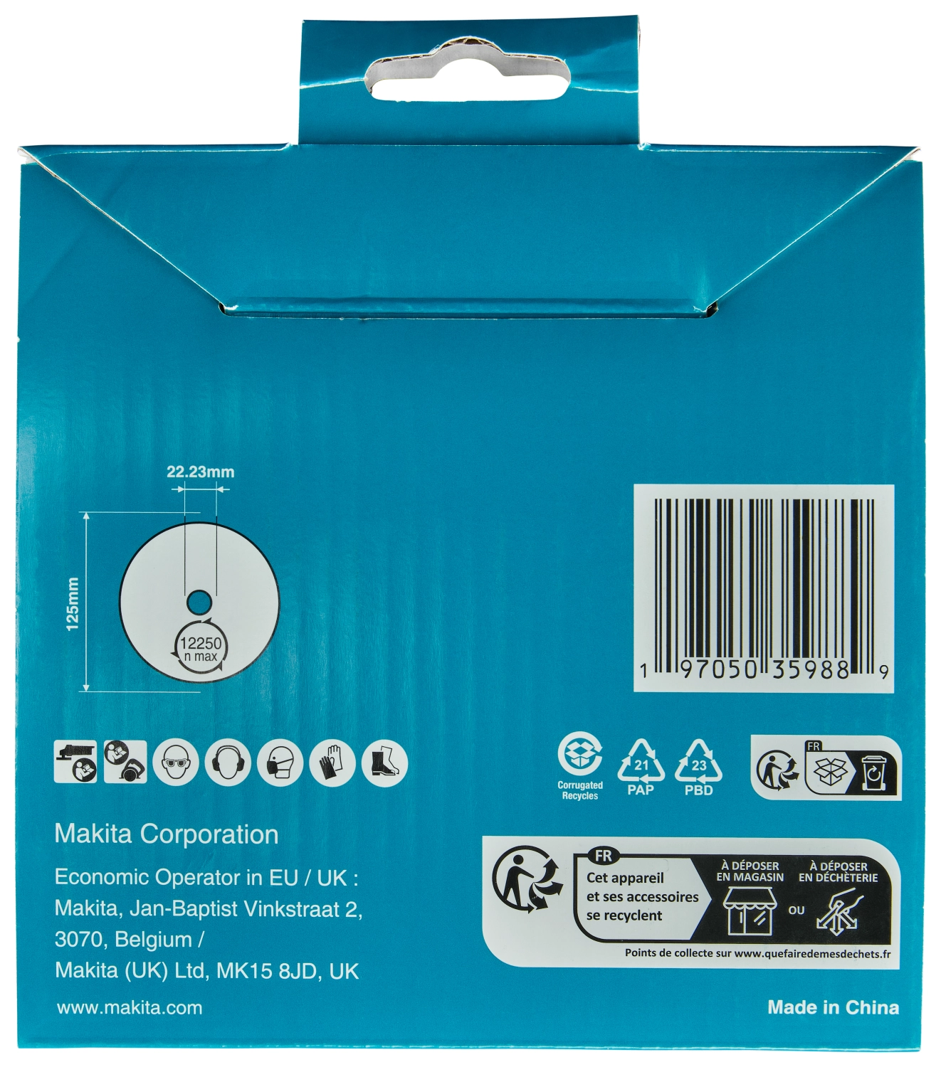 Makita D-80226 Disque diamanté - 125 mm - 22,23 x 1,8 mm-image