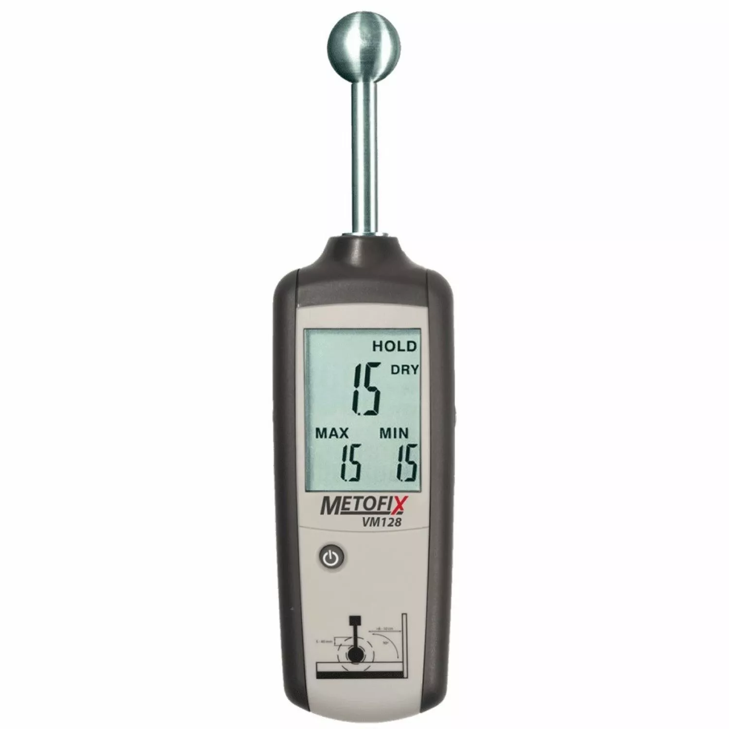 METOFIX VM128 HUMIDIMETRE JUSQU'À 40mm PROFONDEUR - TOUTES MATERIAUX CONSTRUCTION-image