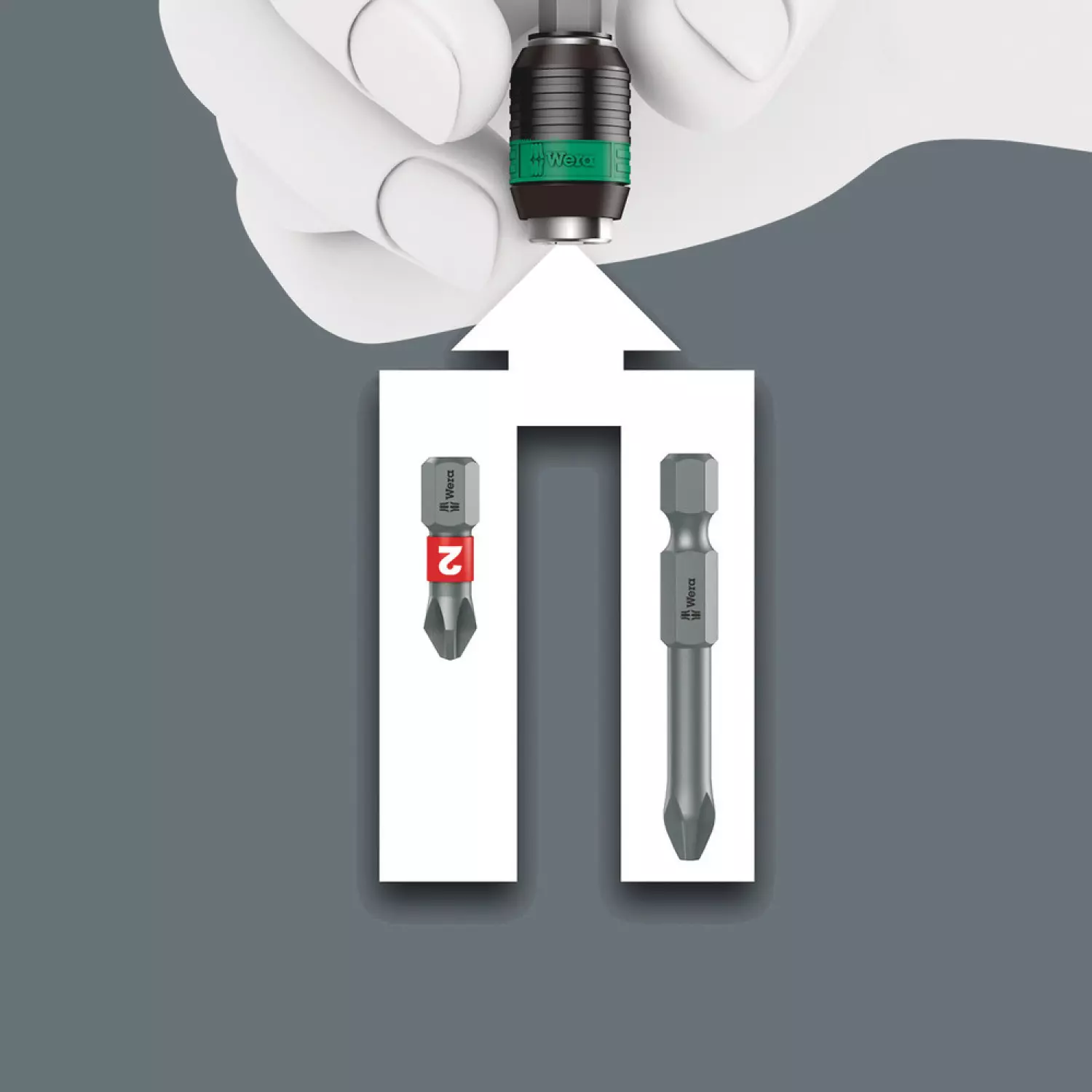 Wera 5057420001 12-delige Bit-Check BiTorsion Bitset in cassette-image