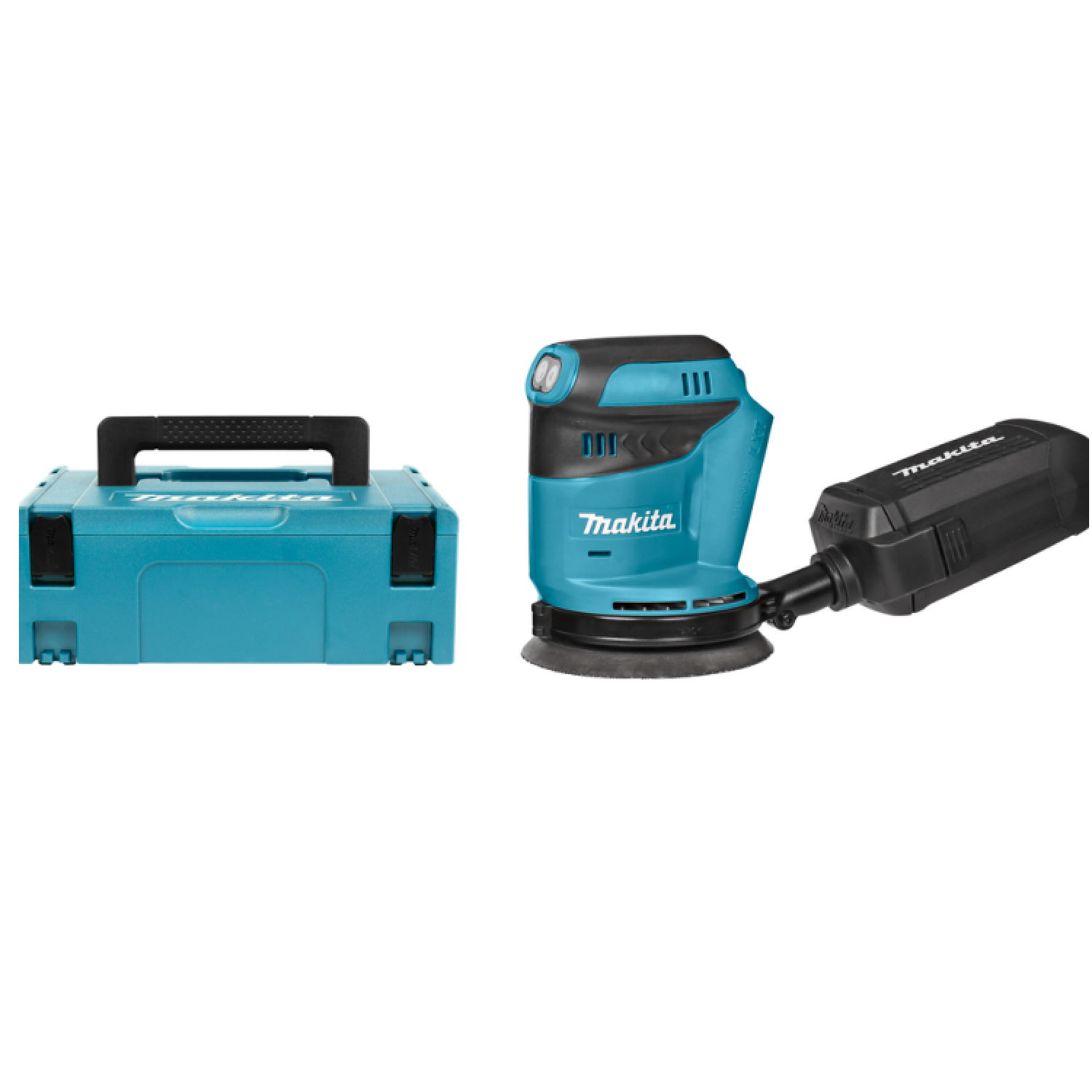 Makita DBO180Y1J 18V Li-Ion Accu excentrische schuurmachine body (1x 1.5Ah accu) in Mbox - 125mm-image