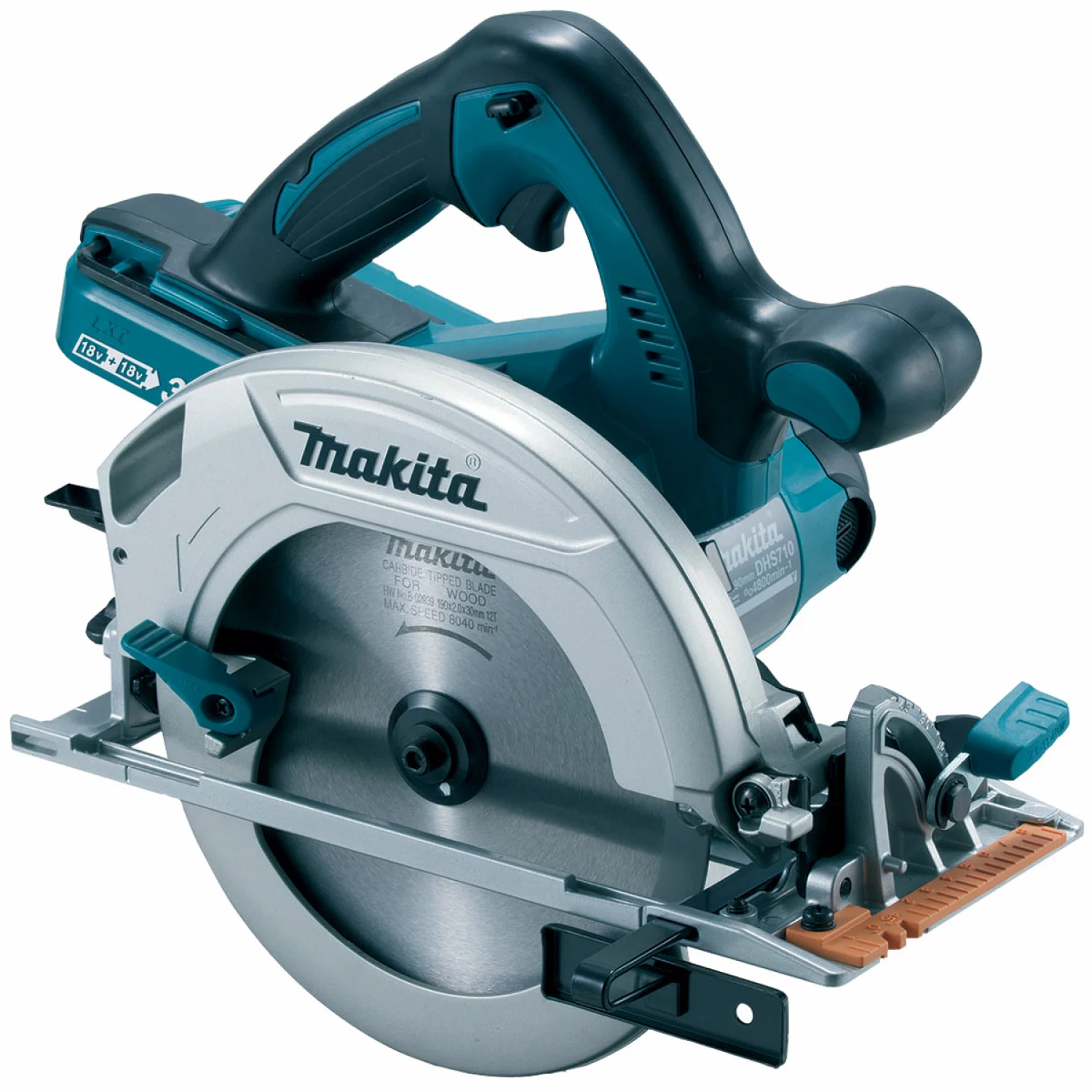 Makita DHS710Z Scie circulaire sans-fil - 36V (2x 18V) Li-ion - 190 mm - Machine seule-image