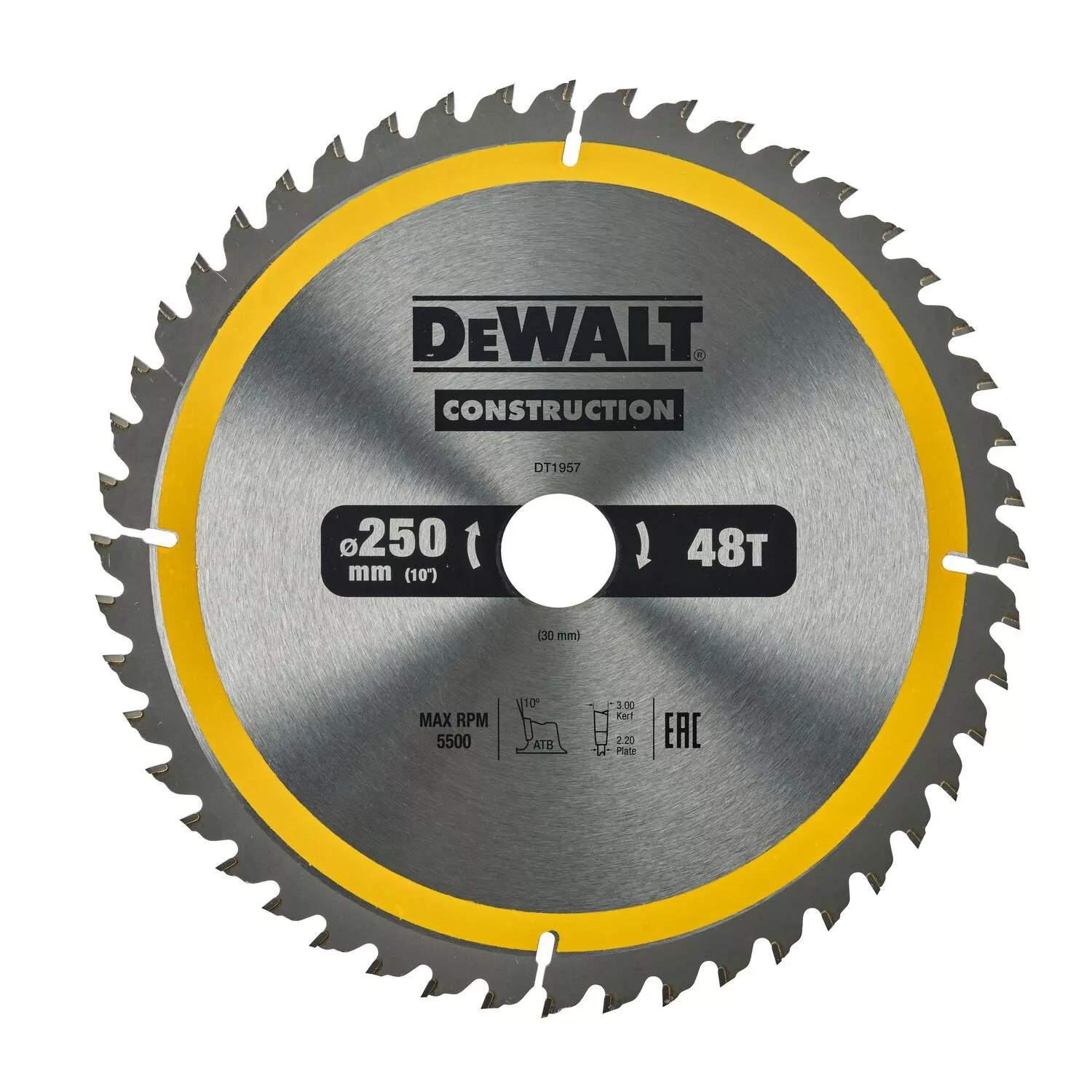 DeWALT DT1957 Extreme Cirkelzaagblad - 250 x 30 x 48T - Hout (Met nagels)-image