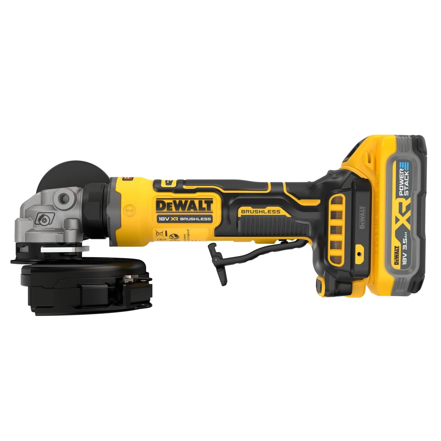 DeWALT DCG404S2T-QW 18V XR compacte accu haakse slijper set (2x3.5Ah accu + lader) - 125mm-image