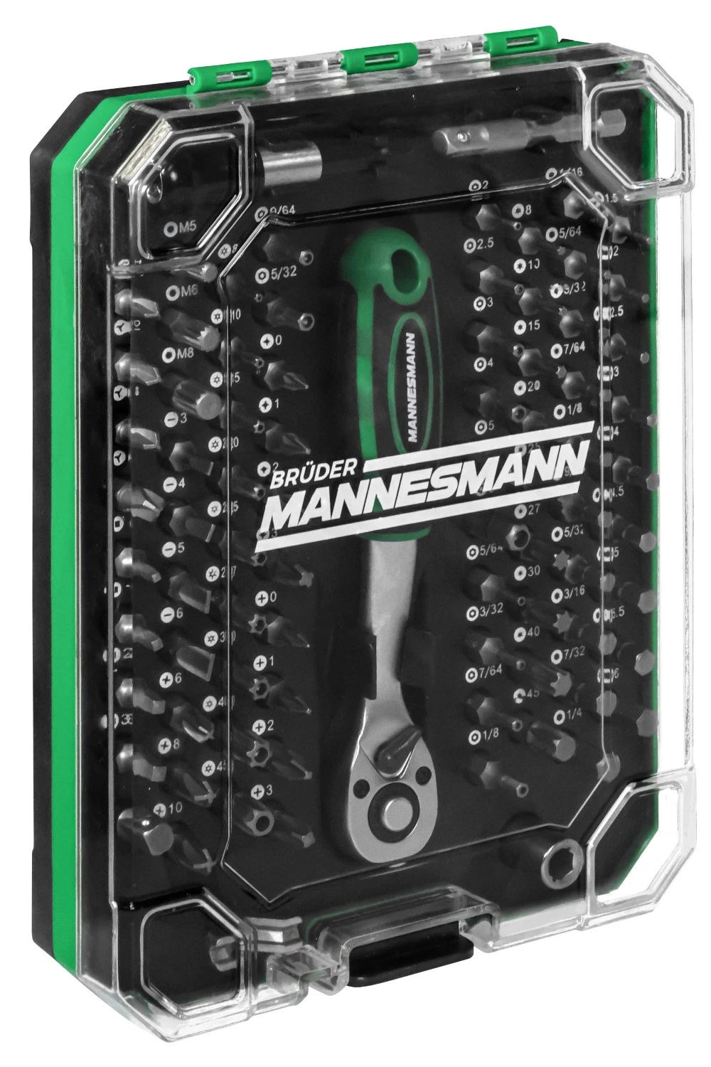 Brüder Mannesmann M29715 81-delige Ratel en bitset - 1/4"