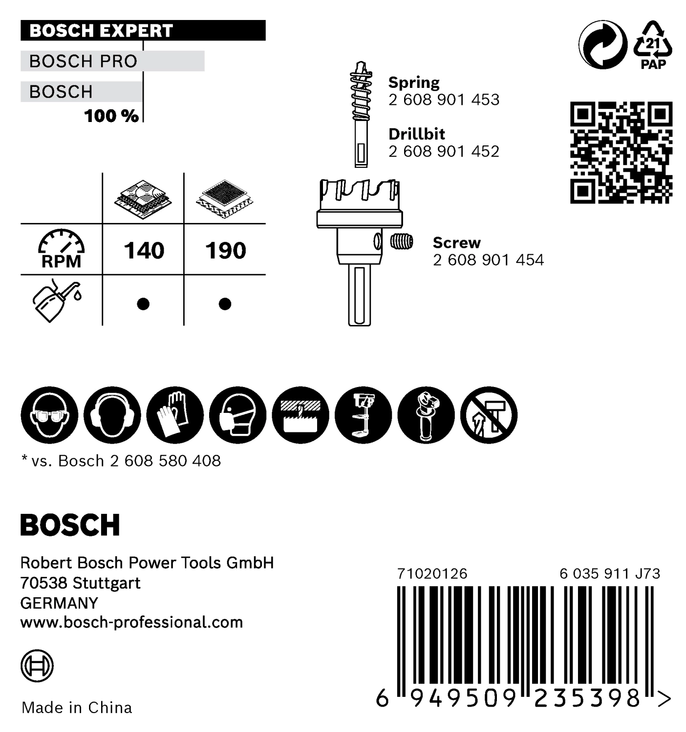 Bosch 2608901446 EXPERT Scie cloche pour tôle - 85 mm-image