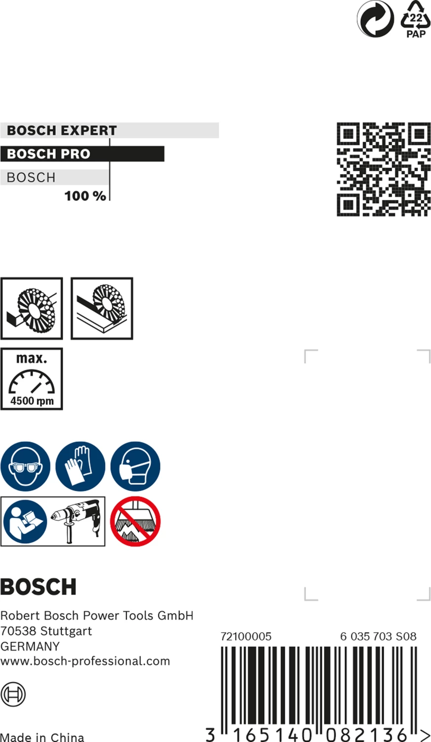 Bosch 2608622054 Schijfborstel voor boormachines - Gegolfd - Vermessingd - 75mm-image