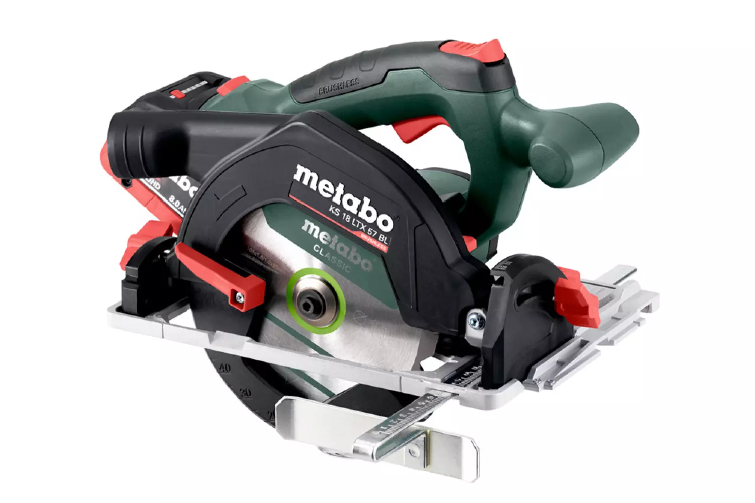 Metabo KS 18 LTX 57 BL 18V Li-ion accu cirkelzaag set (2x 8.0Ah accu) in MetaBox - 165mm-image