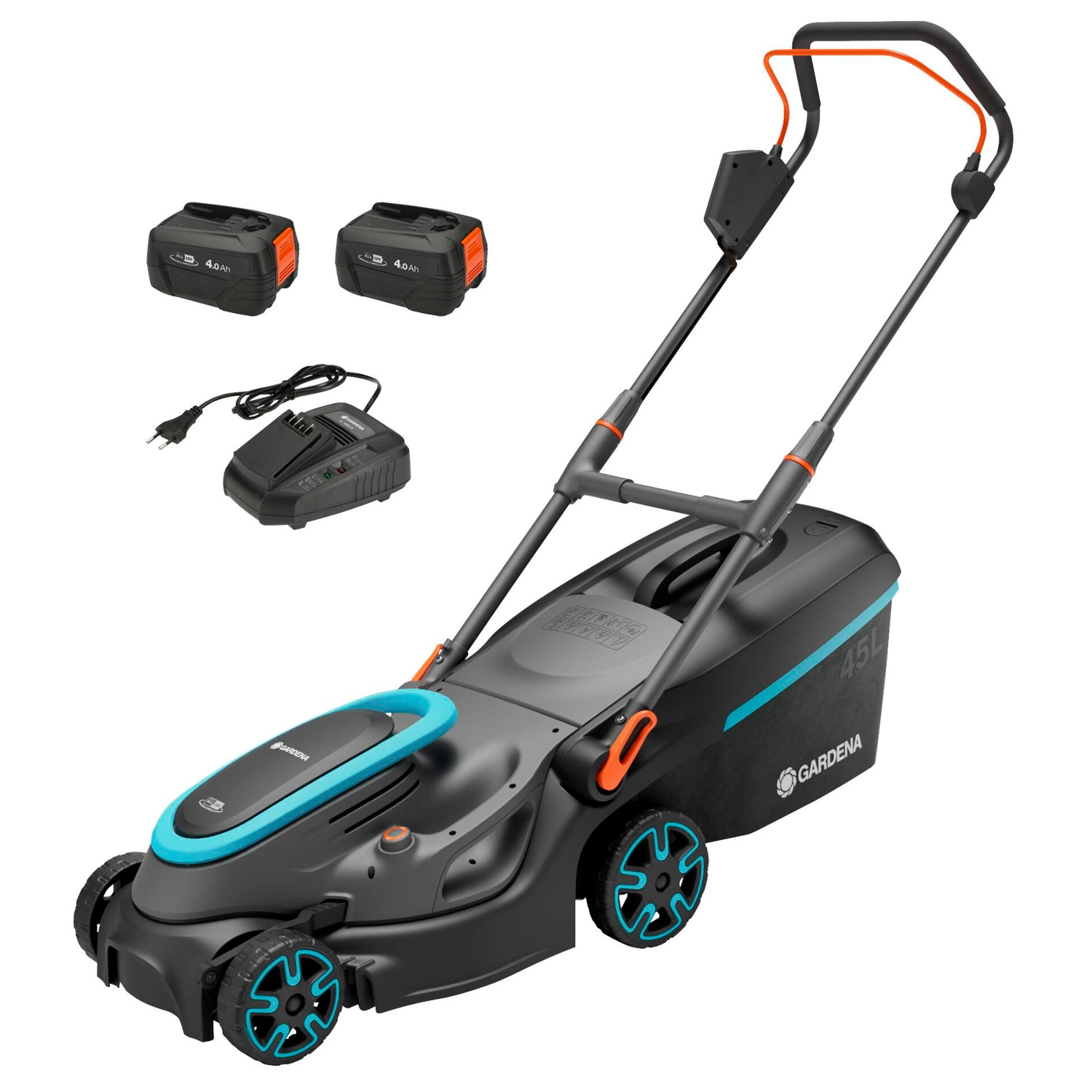 Gardena PowerMax 37/36V P4A kit tondeuse à gazon sans fil (1x 4,0Ah) - 37cm-image