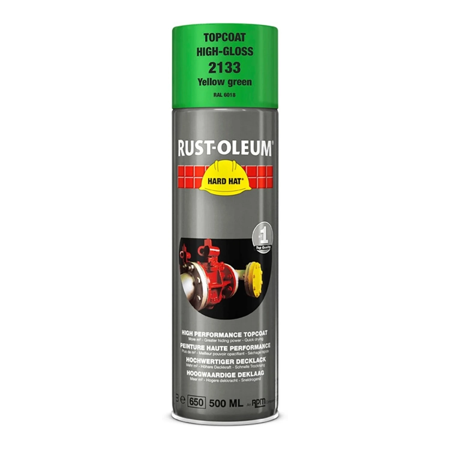 Rust-Oleum Hard Hat 2133 - RAL 6018 geelgroen - 0,5L-image