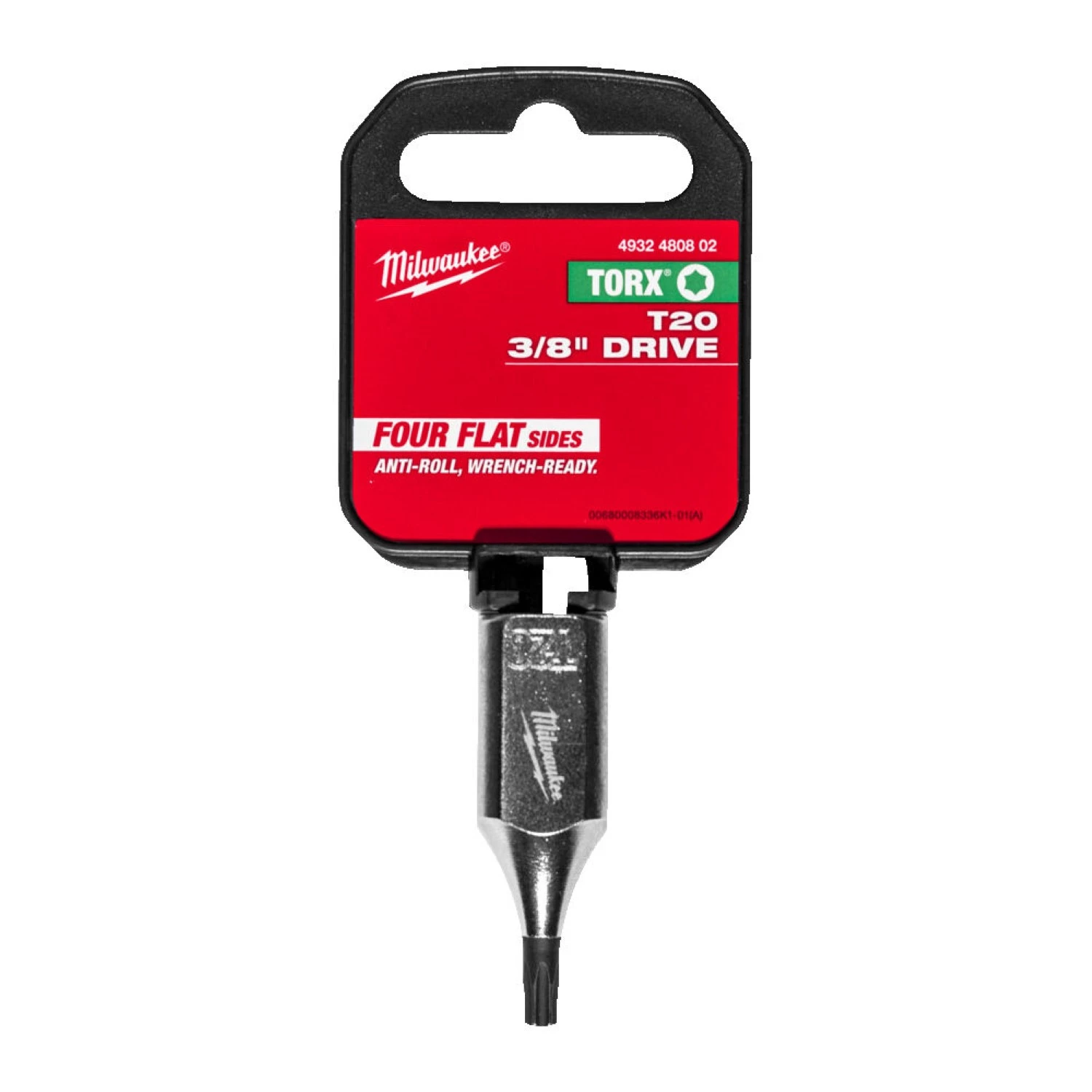 Milwaukee 4932480802 Douille à embout - 3/8" FOUR FLAT - Torx 20