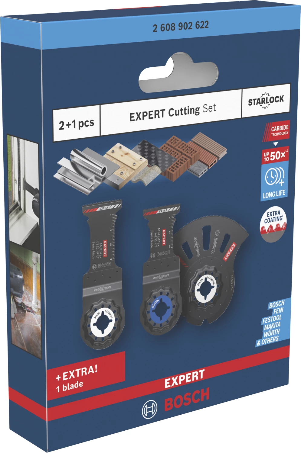 Bosch 2608902622 EXPERT multitool doorslijpset voor multi material (3-delig)-image