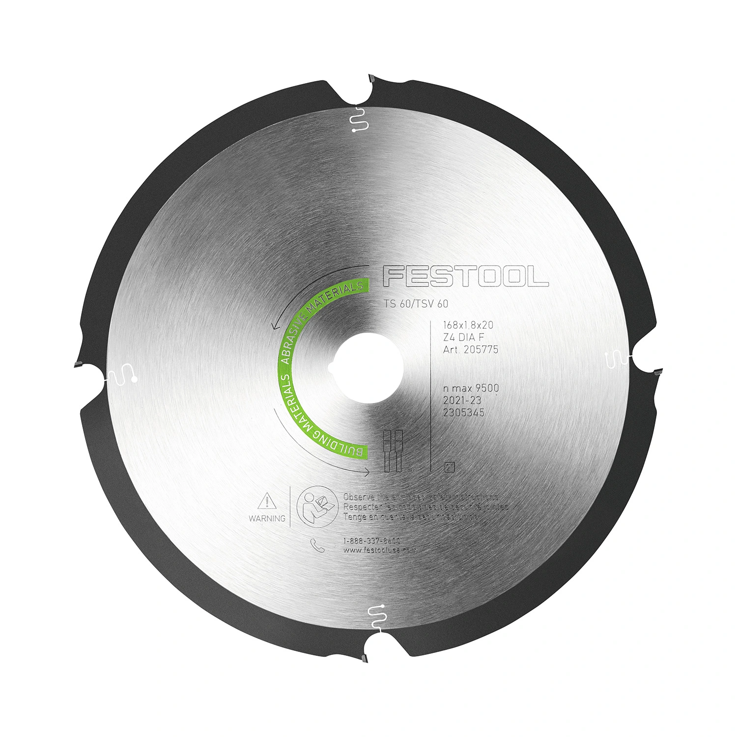 Festool 205769 Diamant-cirkelzaagblad - DIA 168x1,8x20 - 4T - ABRASIVE MATERIALS