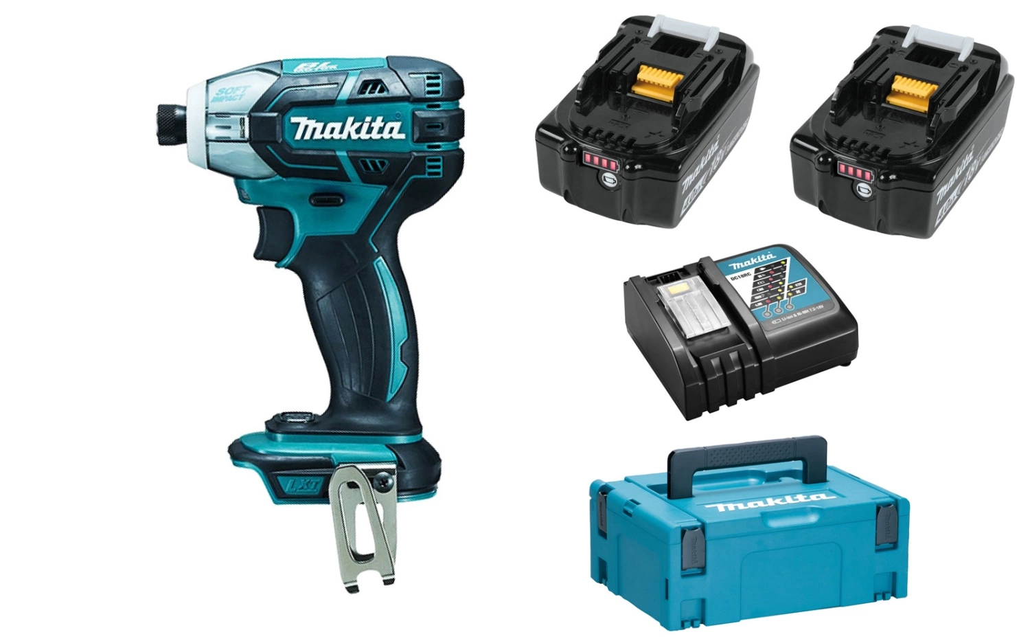 Makita DTS141RMJ 18V Li-Ion accu impuls slagschroevendraaier set (2x 4.0Ah accu) in Mbox - koolborstelloos-image