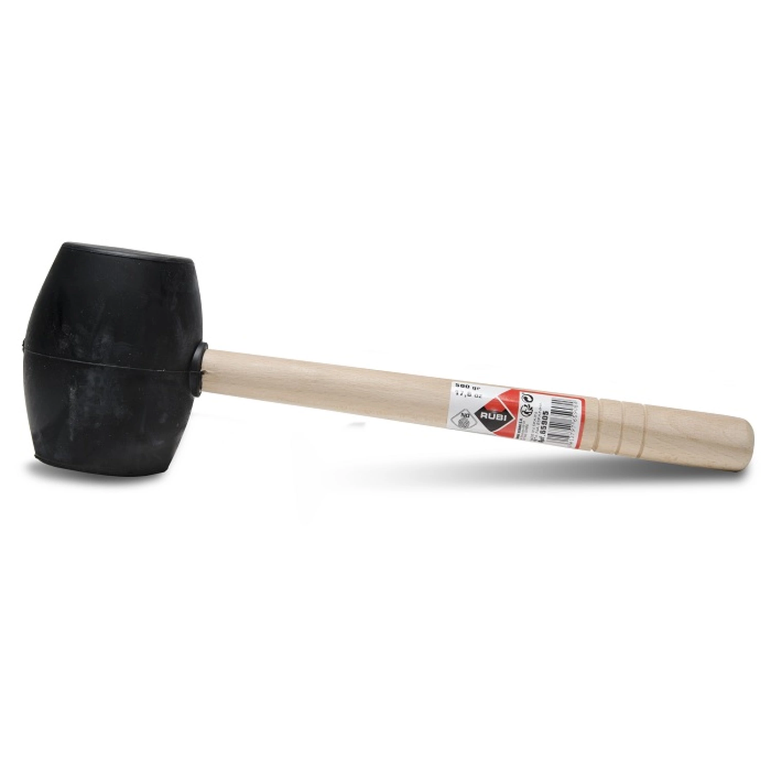 Rubi 65905 Rubberhamer zwart met platte kant - 500gr-image