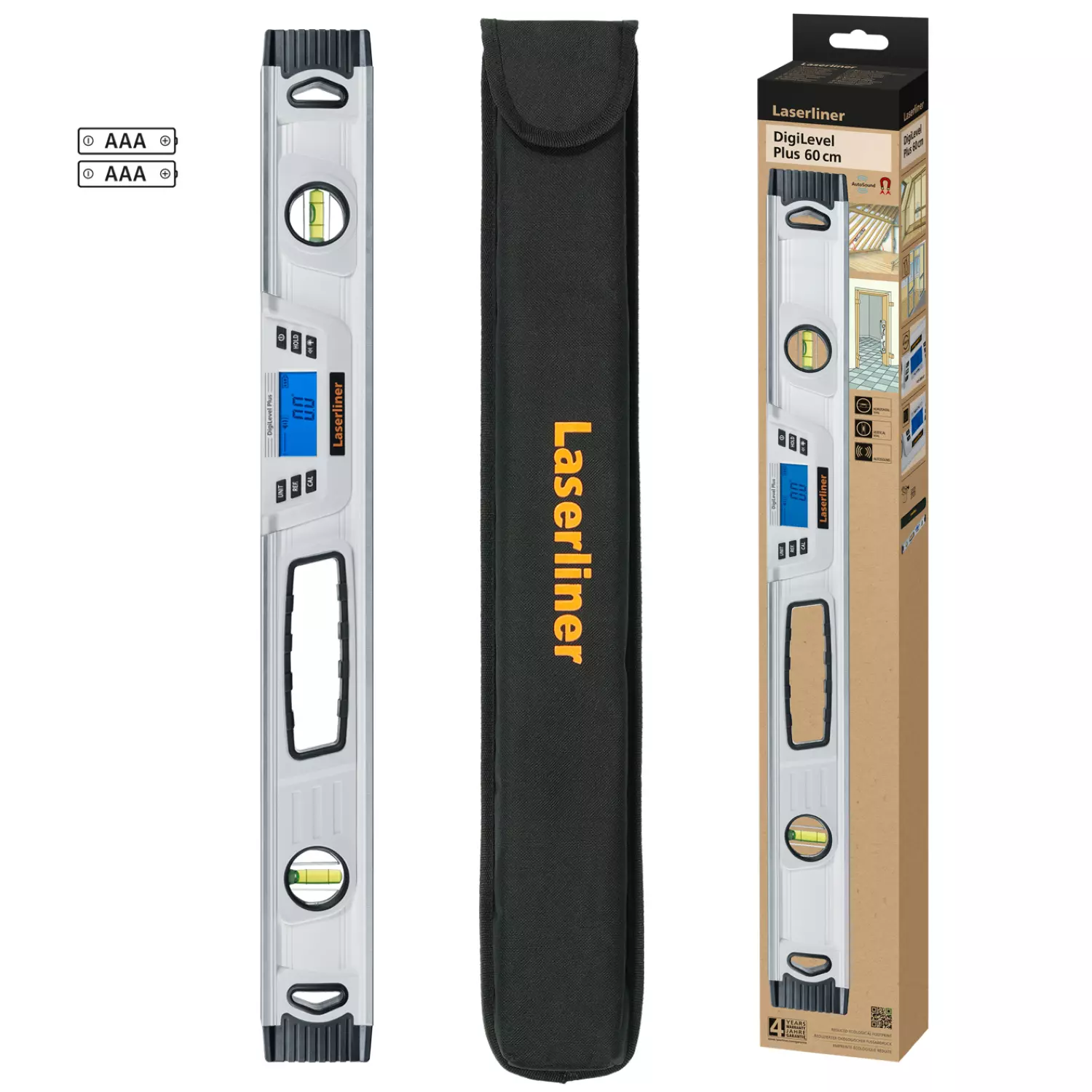Laserliner DigiLevel Plus 60 Digitale waterpas in tas - magnetisch - 600mm-image