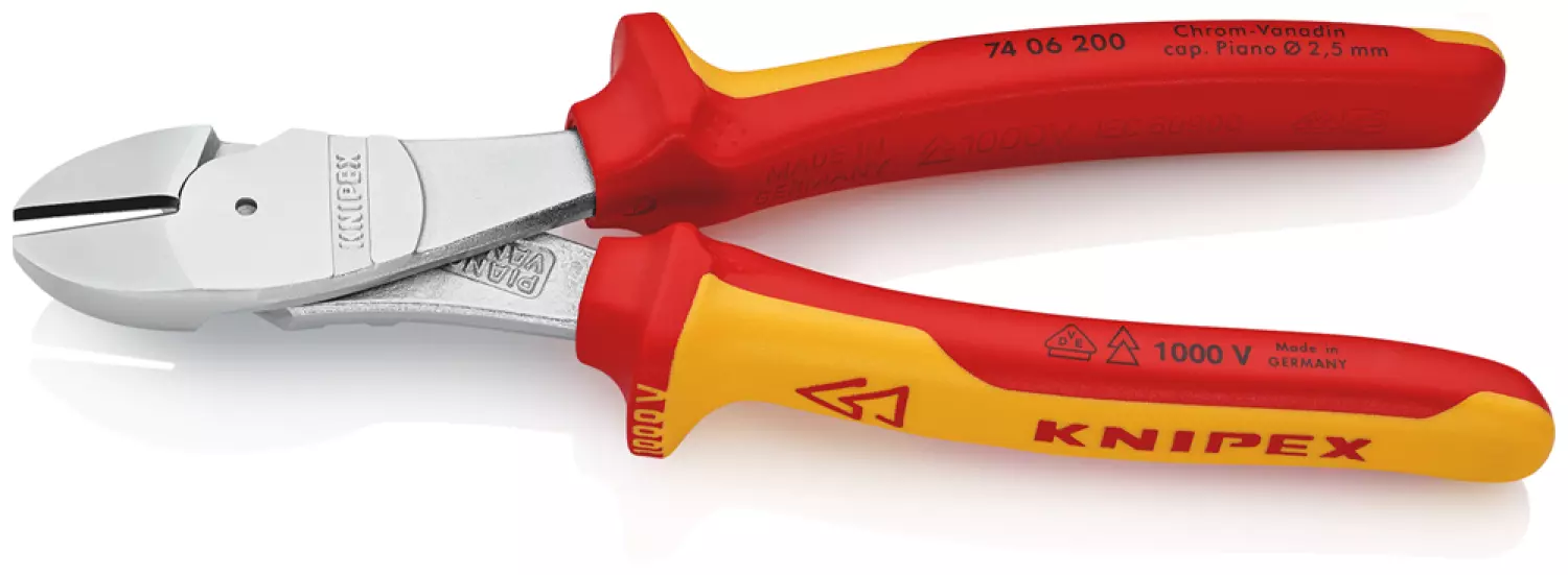 Knipex 74 06 200 - Pince coupante de côté à forte démultiplication-image