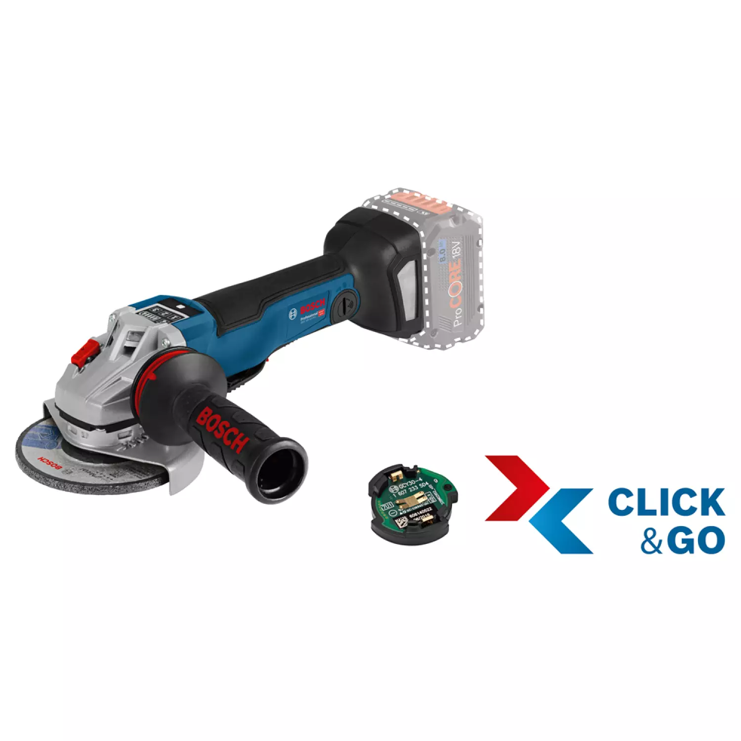 Bosch GWS 18V-10 PSC SOLO 18V Li-Ion accu haakse slijper body in L-boxx - 125mm - koolborstelloos-image