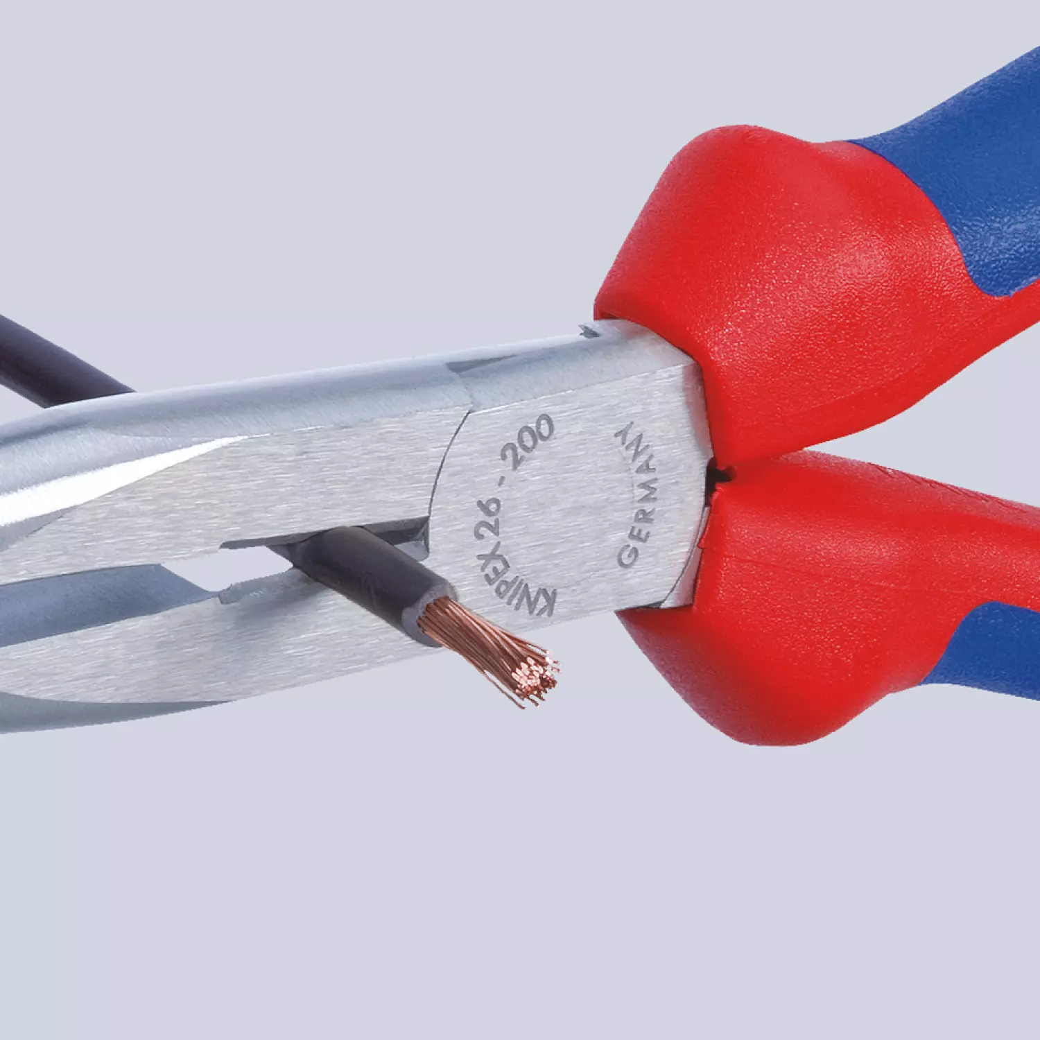 Knipex 26 12 200 - Pince demi-ronde avec tranchant (pince bec de cigogne)-image