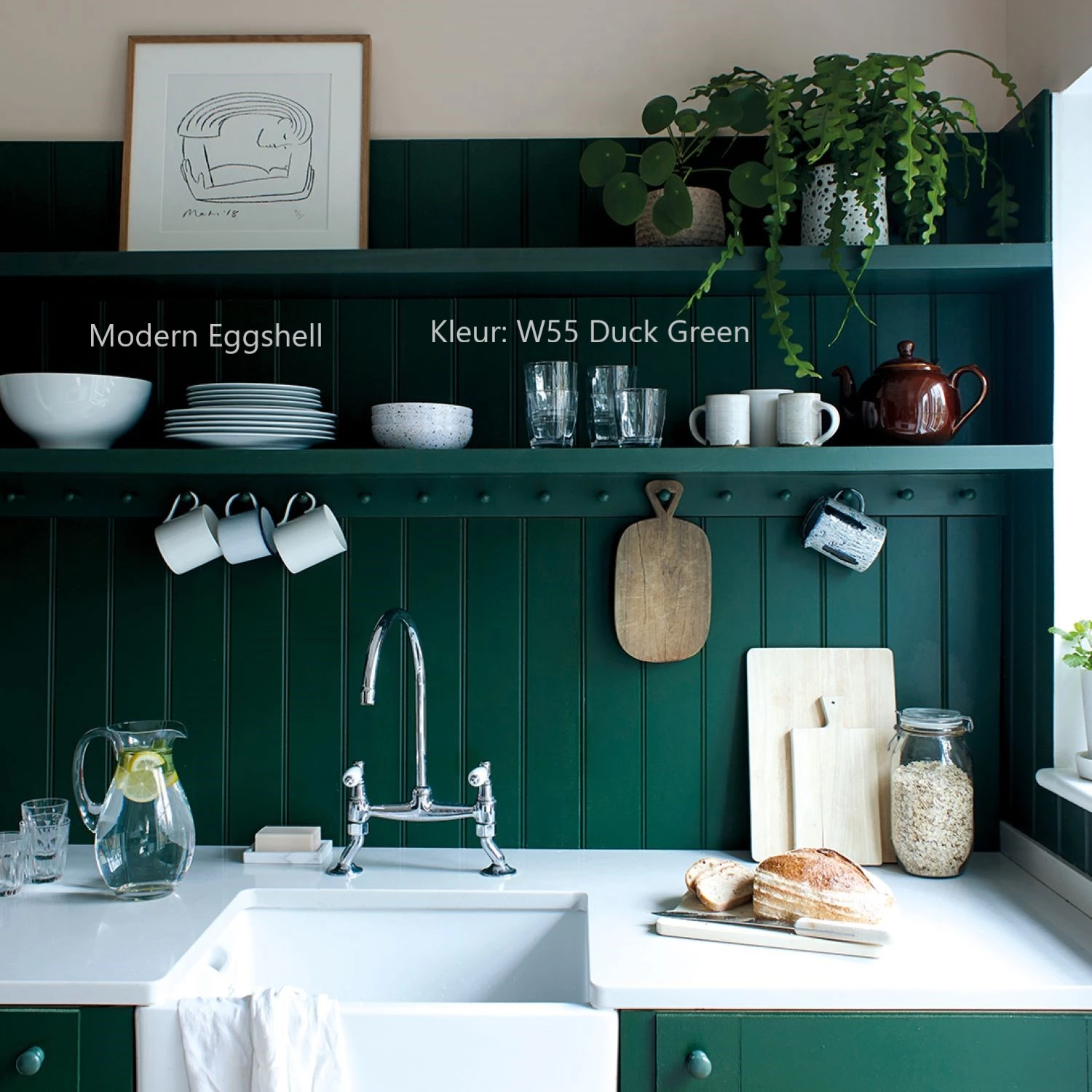 Farrow & Ball Modern Eggshell - op kleur gemengd 2.5L-image