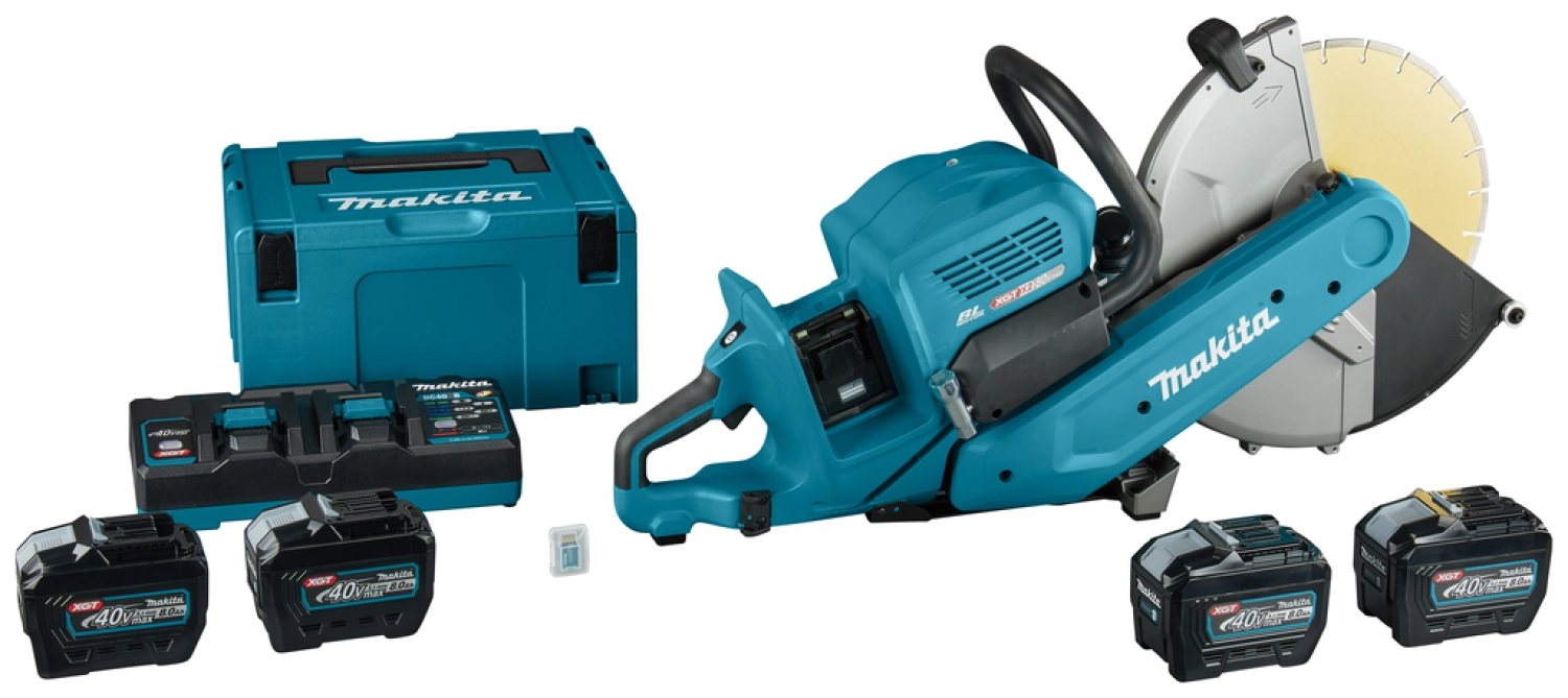 Makita CE002GL402X XGT 2x40 V Max Li-ion accu Doorslijper set (4x 8,0Ah) in doos/Mbox - 355mm-image