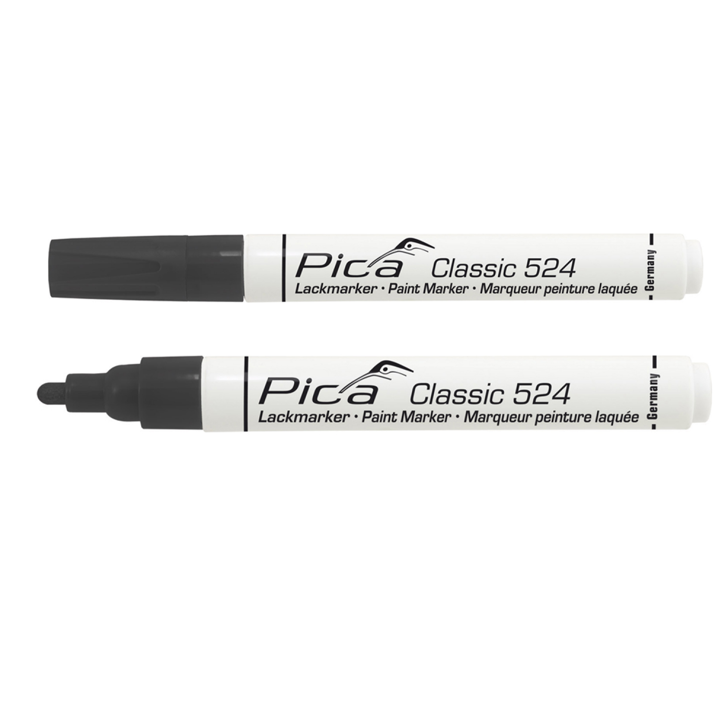 Pica 524/46 Lakmarker - Rond - Zwart - 2-4mm (10st)