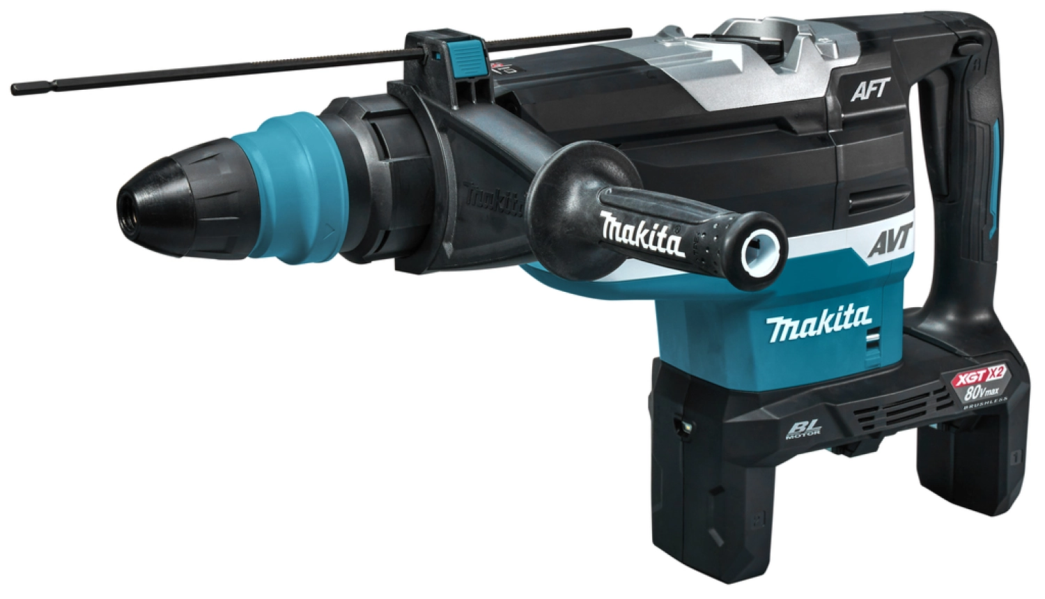 MAKITA HR006GZ04 Perforateur burineur sans-fil - XGT 2 x 40V max Li-ion - SDS-MAX - Machine seule - Émetteur AWS - Extracteur poussière - Coffret-image