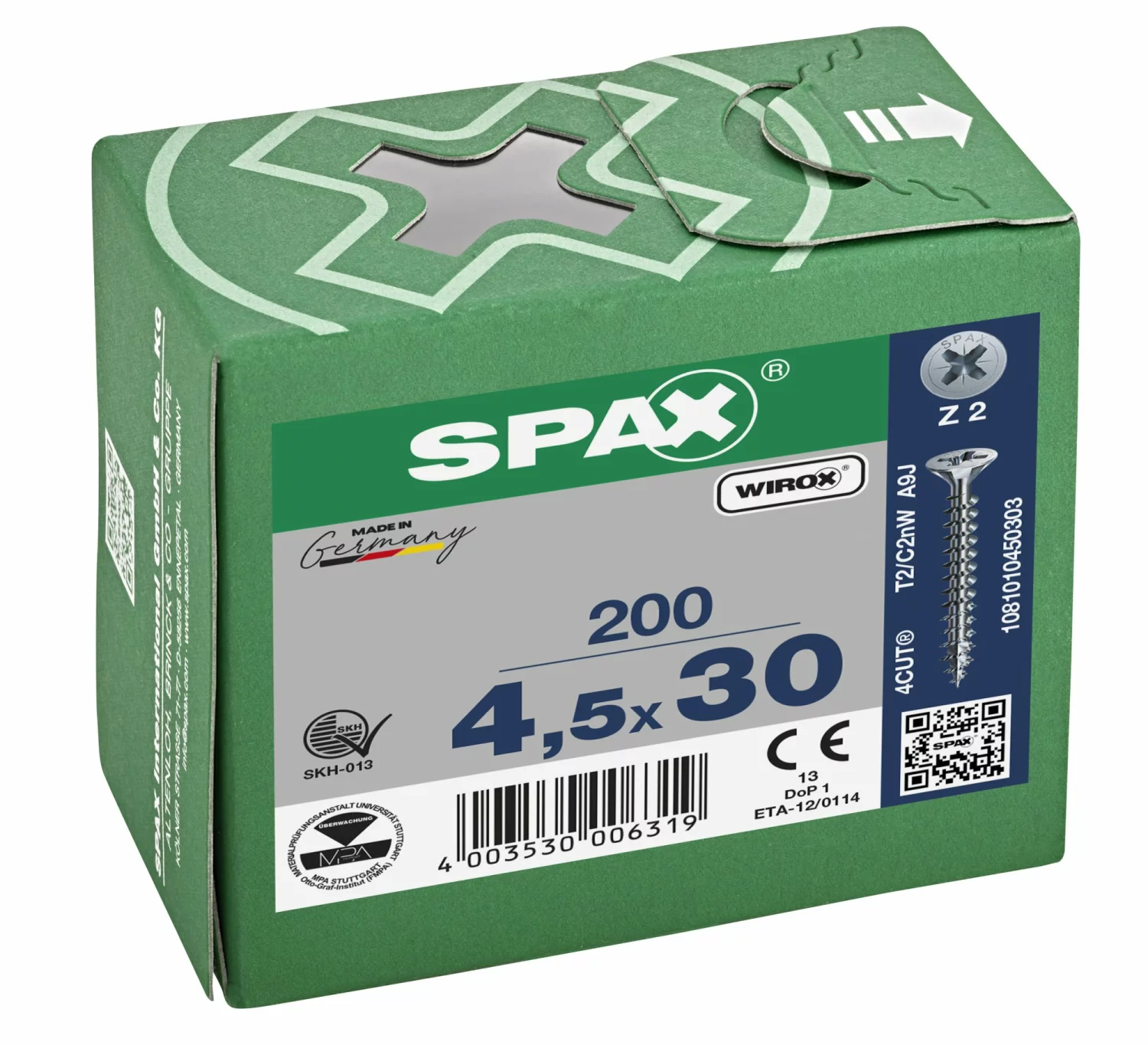 SPAX Universele schroeven verzonken kop - voldraad - Z2 - 4.5x30 mm (200st)-image