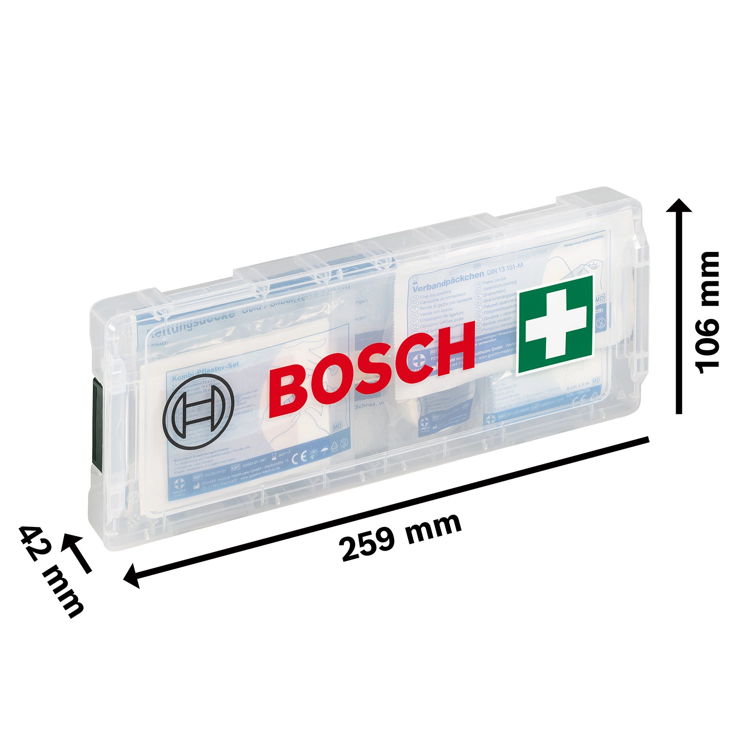 Bosch 1600A02X2S Trousse de premiers secours dans L-Boxx Micro - DIN 13157-image