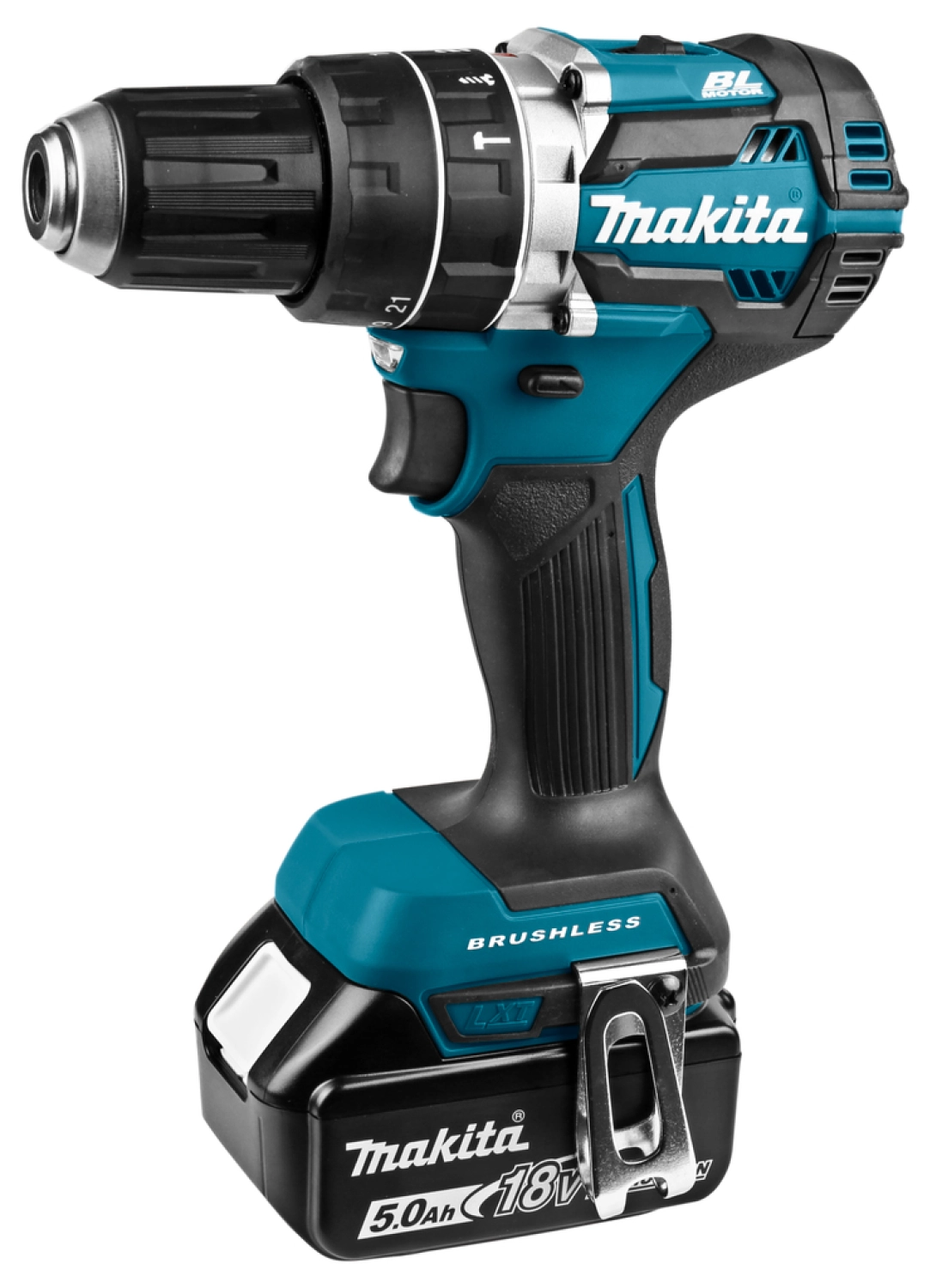 Makita DHP484RTJ 18V Li-Ion accu klopboor-/schroefmachine set (2x 5.0Ah accu) in Mbox - koolborstelloos-image