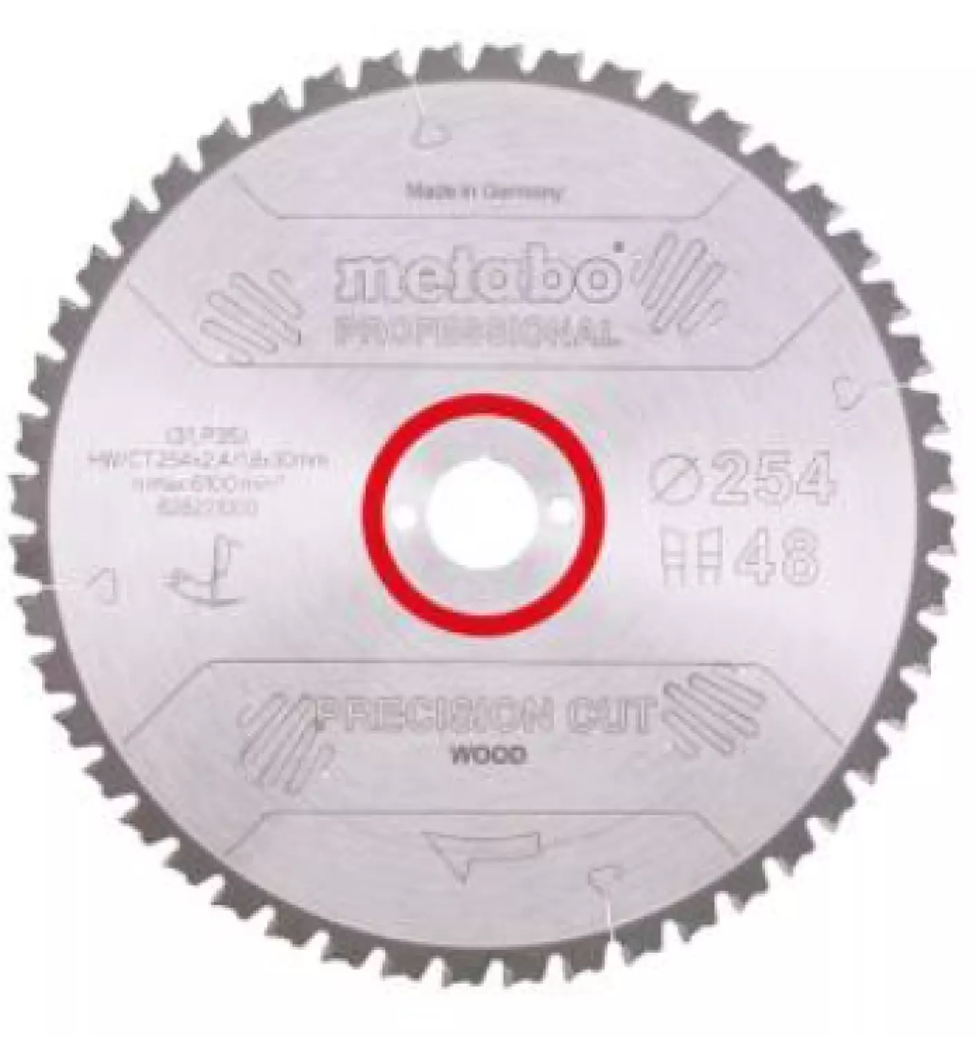 Metabo 628221000 Precision Cut Cirkelzaagblad - 254 x 30 x 48T - Hout / MDF-image