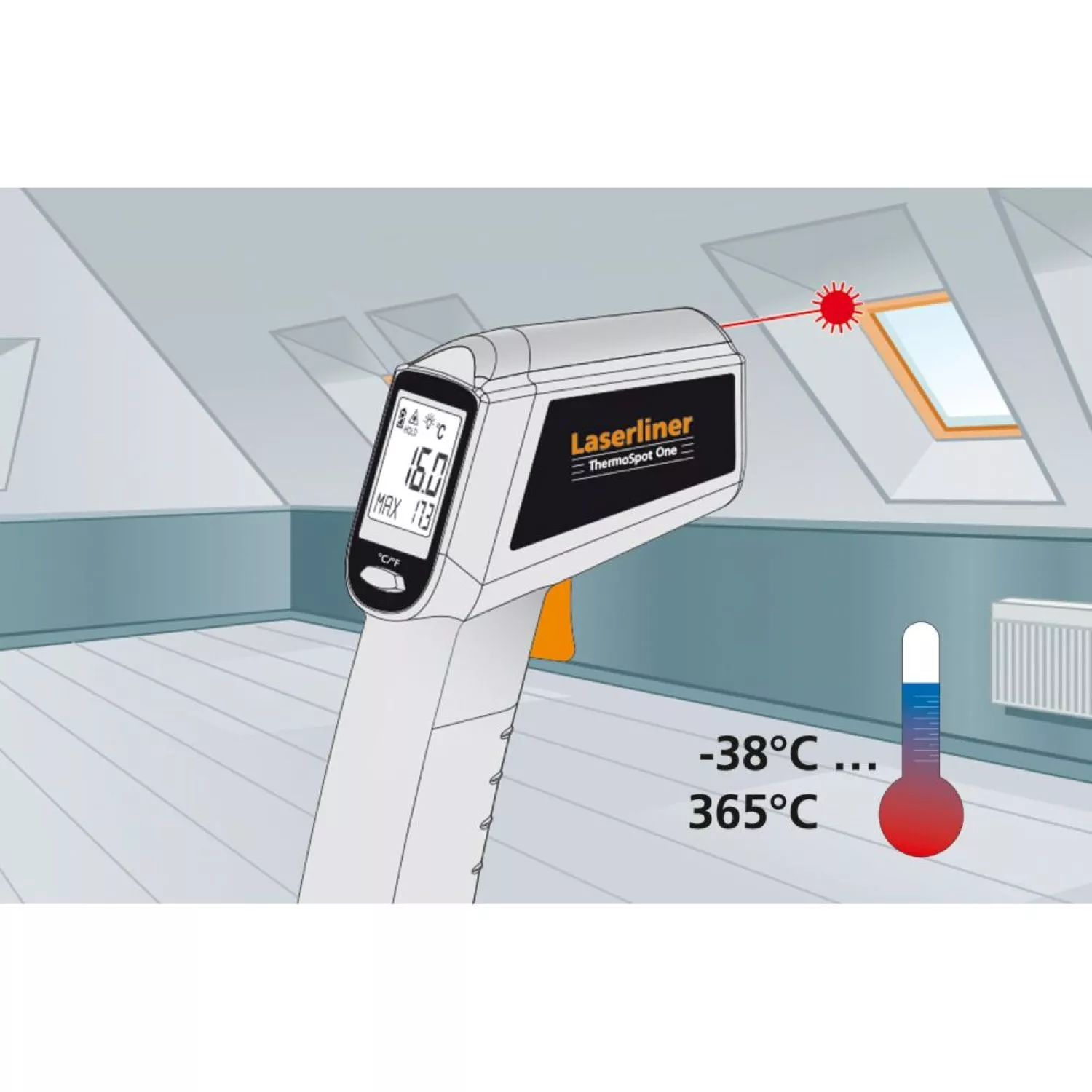 Laserliner ThermoSpot One Thermomètre infrarouge avec laser-image