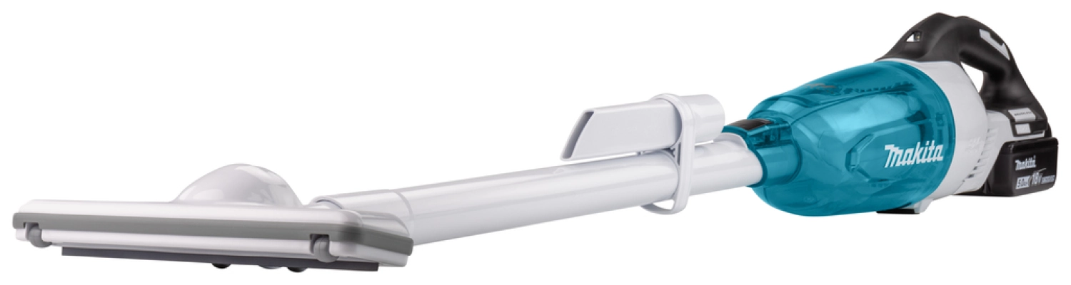 Makita DCL281RTWX - Aspirateur balai sans-fil - 18V Li-ion - kit (1x 5,0h) - 1500L / min - Brushless - blanc-image