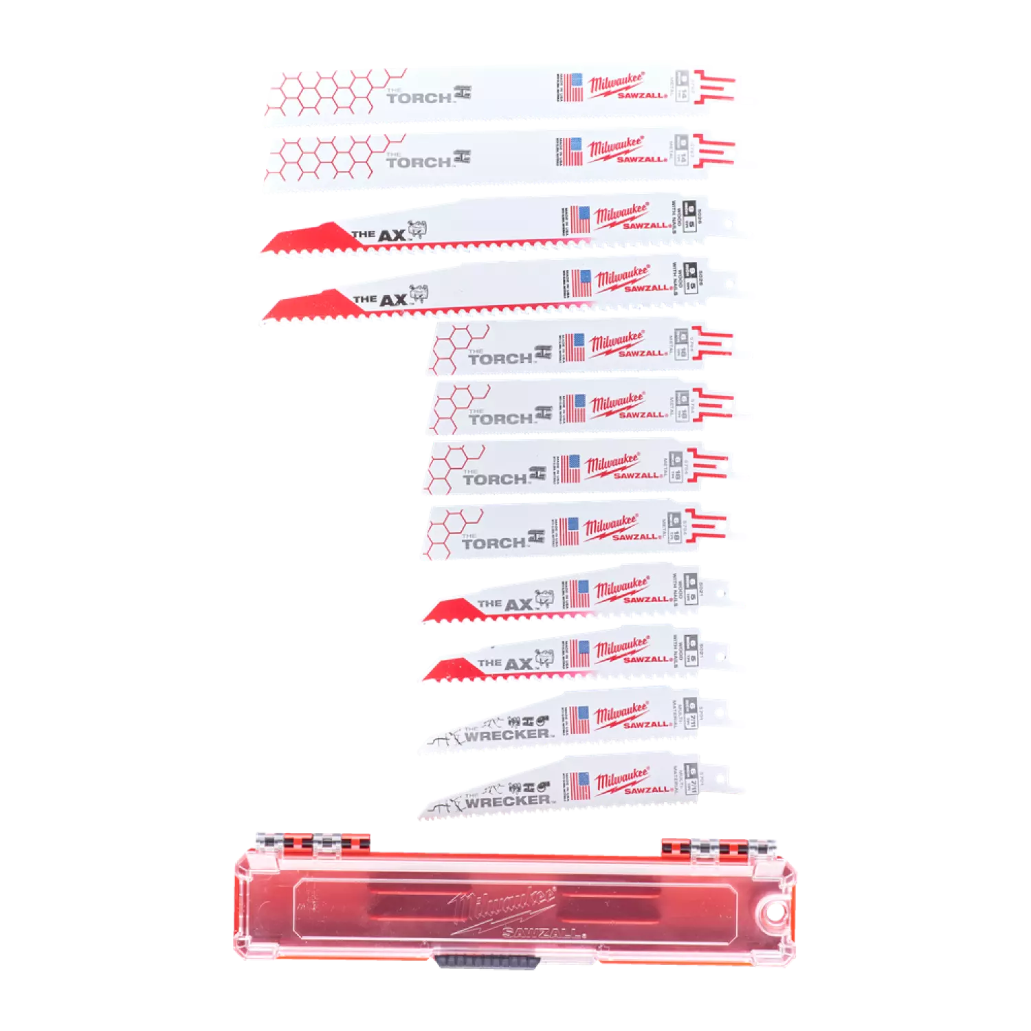 Milwaukee 49221129 / 49222229 12 delige Reciprozaagbladen set - Hout/Metaal/Sloopwerk-image