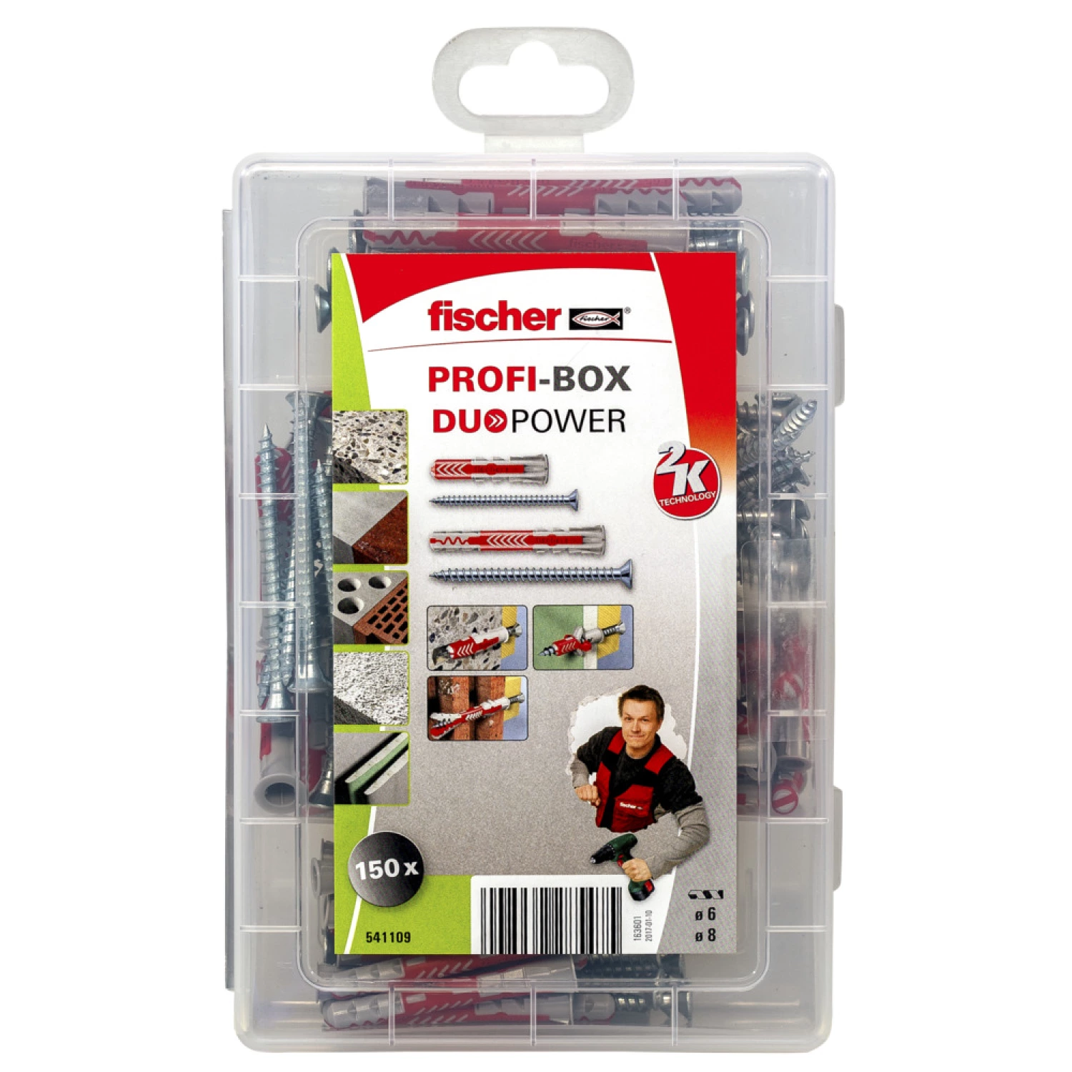 Fischer 541109 - Fischer PROFI-BOX DuoPower court/long + vis (75pcs)