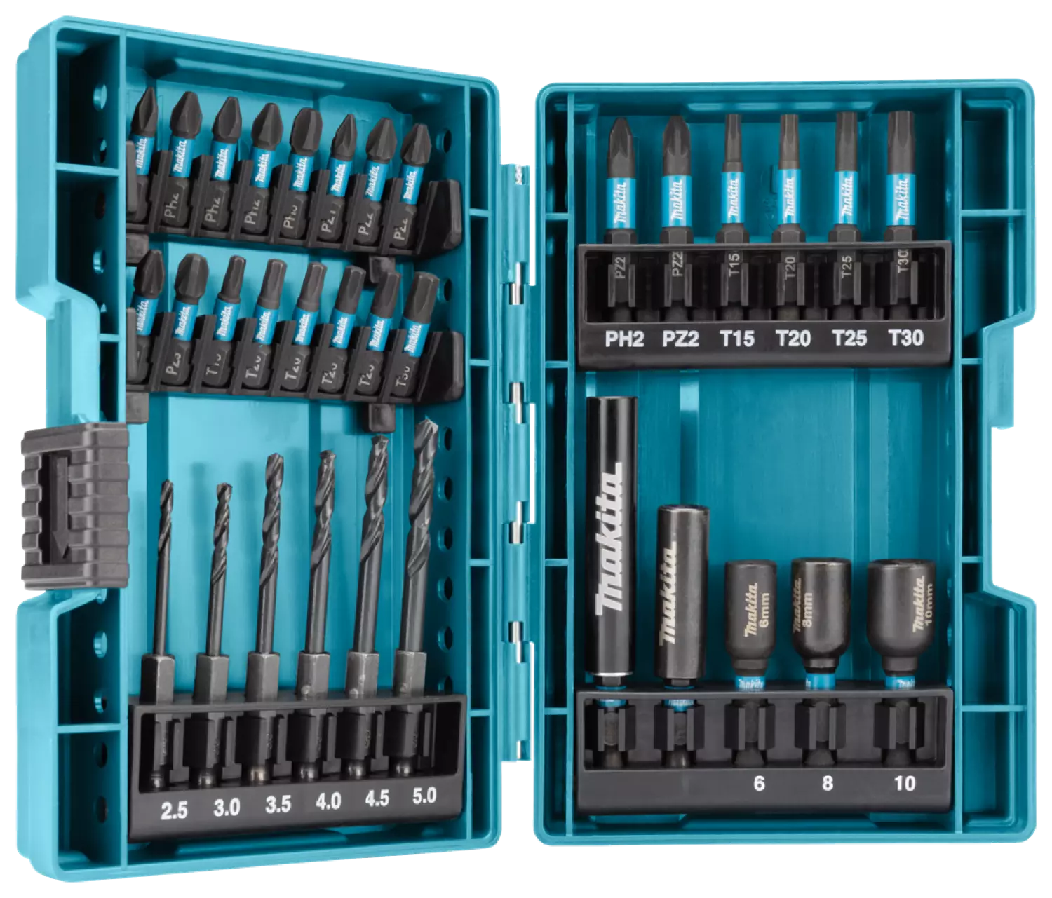 Makita B-66896 Jeu d'embouts de vissage à percussion et de perçage - 33 pièces-image