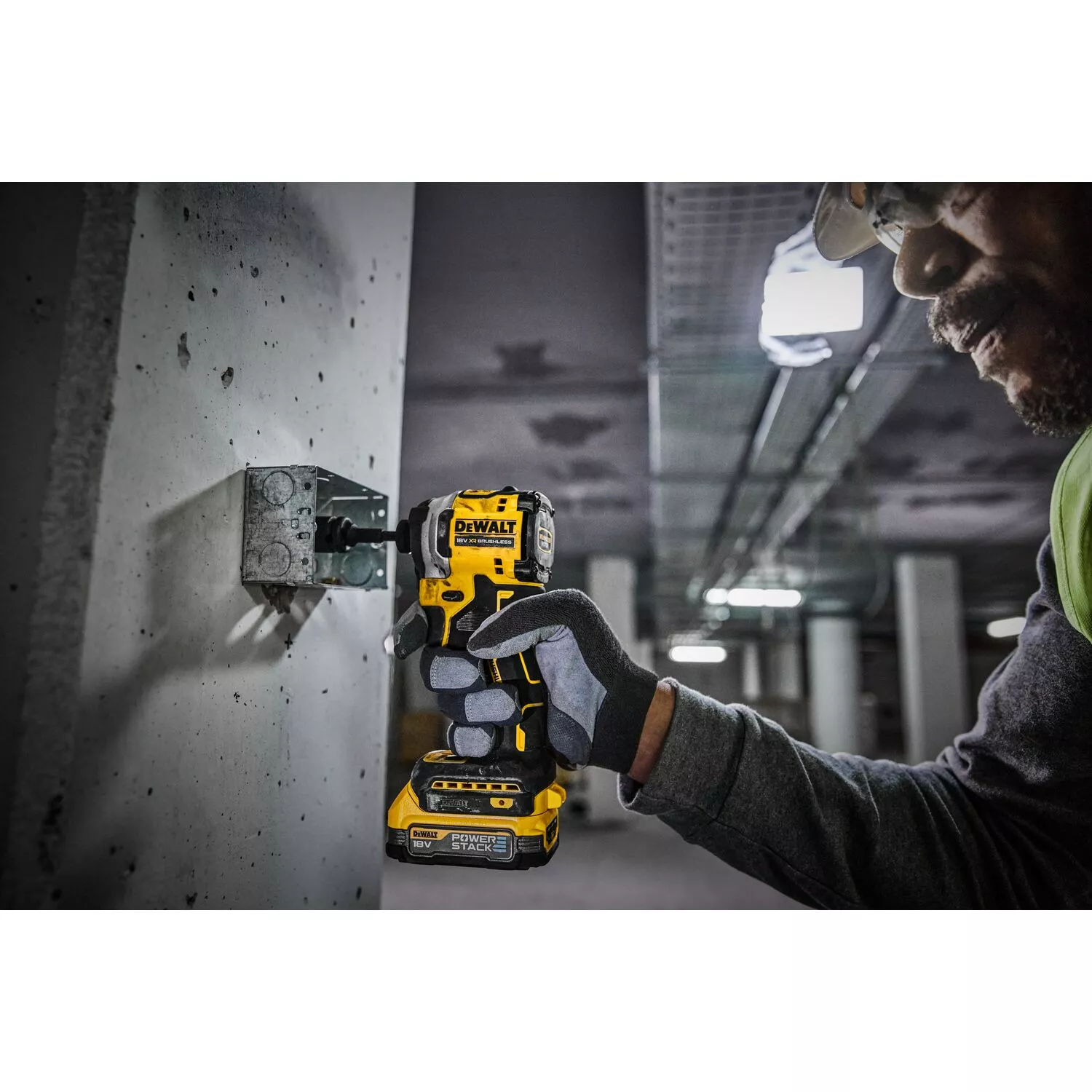 DeWALT DCF850E1T-QW 18V Li-ion XR accu slagschroevendraaier set (1x POWERSTACK accu) in TSTAK - 1/4"- koolborstelloos-image