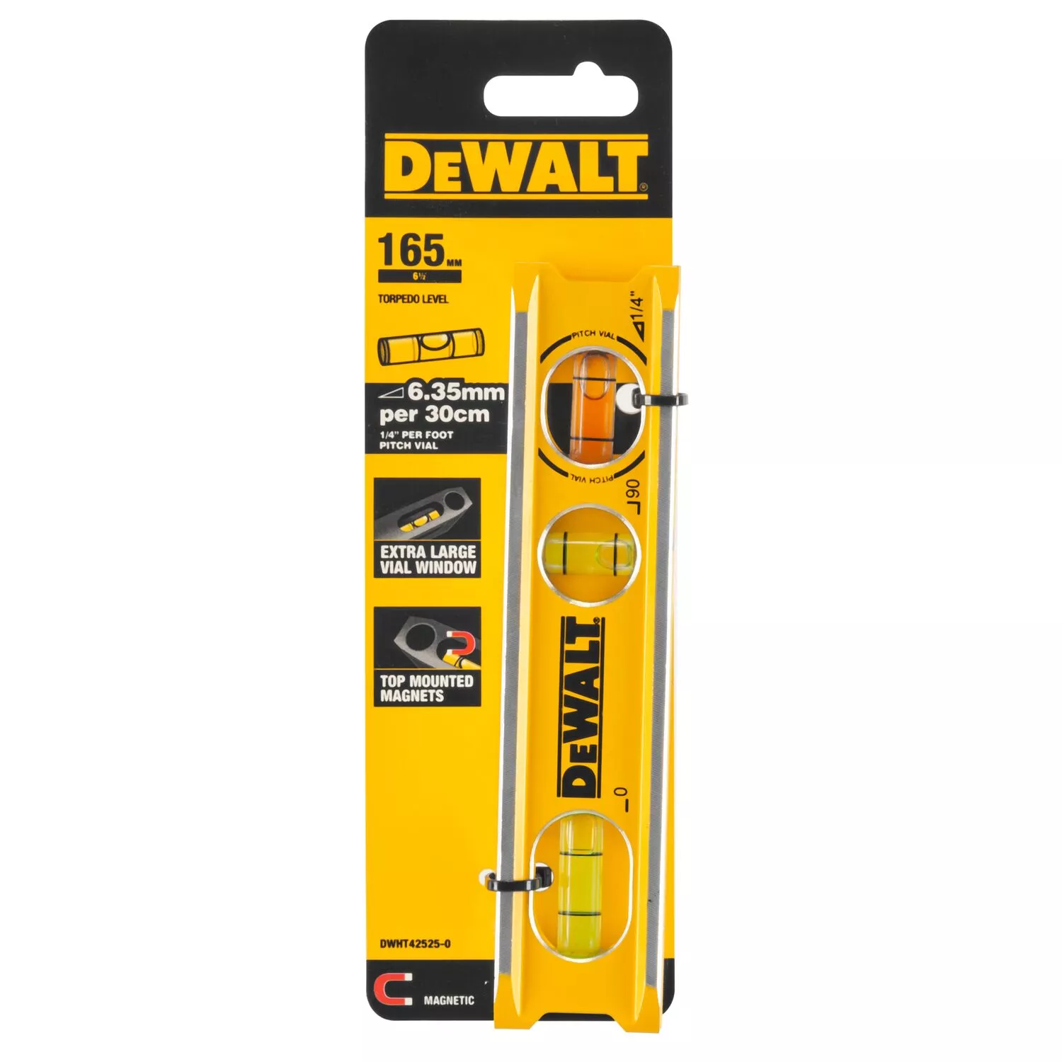 DeWALT DWHT42525-0 Torpedo waterpas billet - magnetisch - 165mm-image