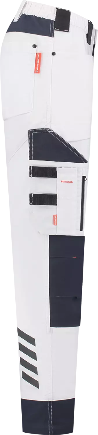 Workman 90041 STRETCH Worker Werkbroek P2S Dames - Wit / Navy - Maat 36 (28/31)-image